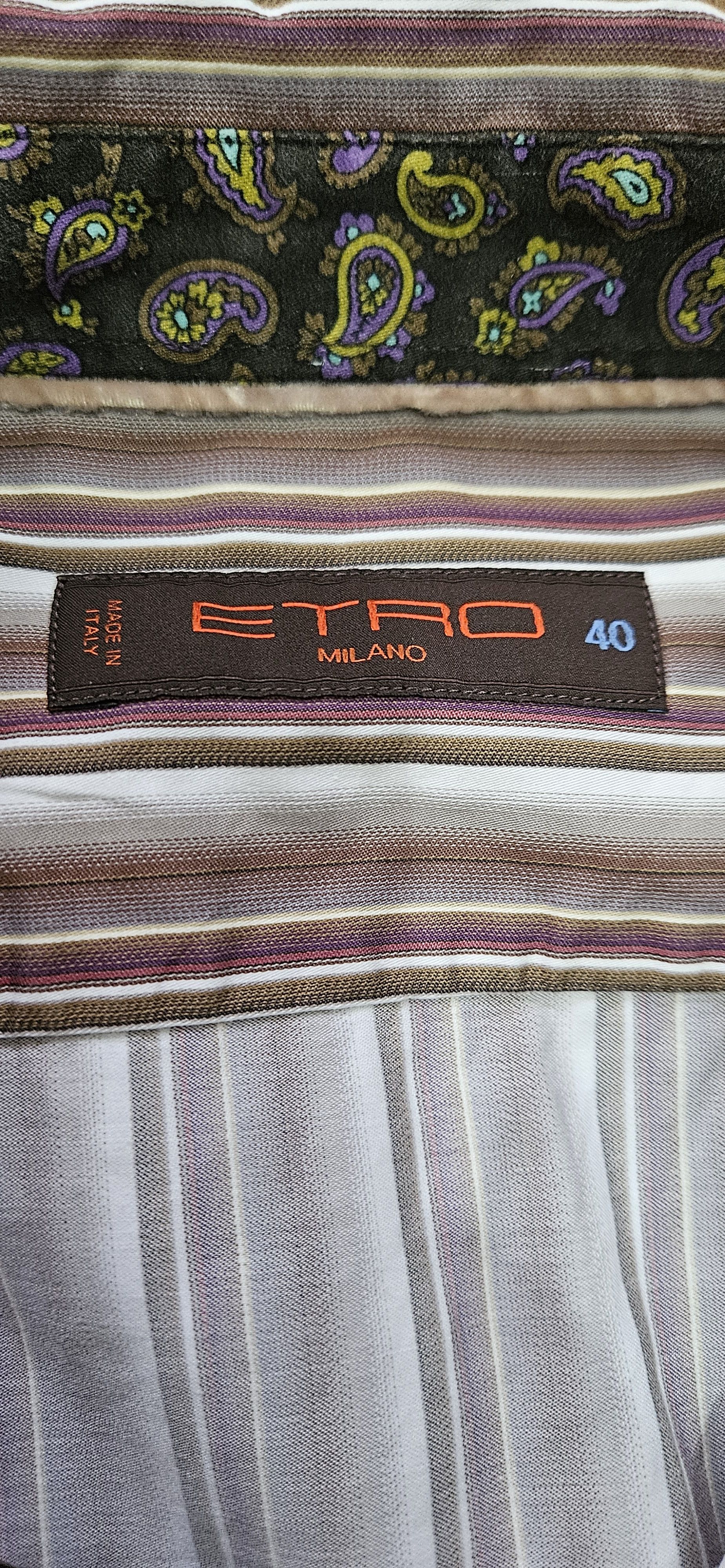 Etro Etro Milano Mens Button Down Dress Shirt Size 40 Long Size US XXS / EU 40 - 3 Thumbnail