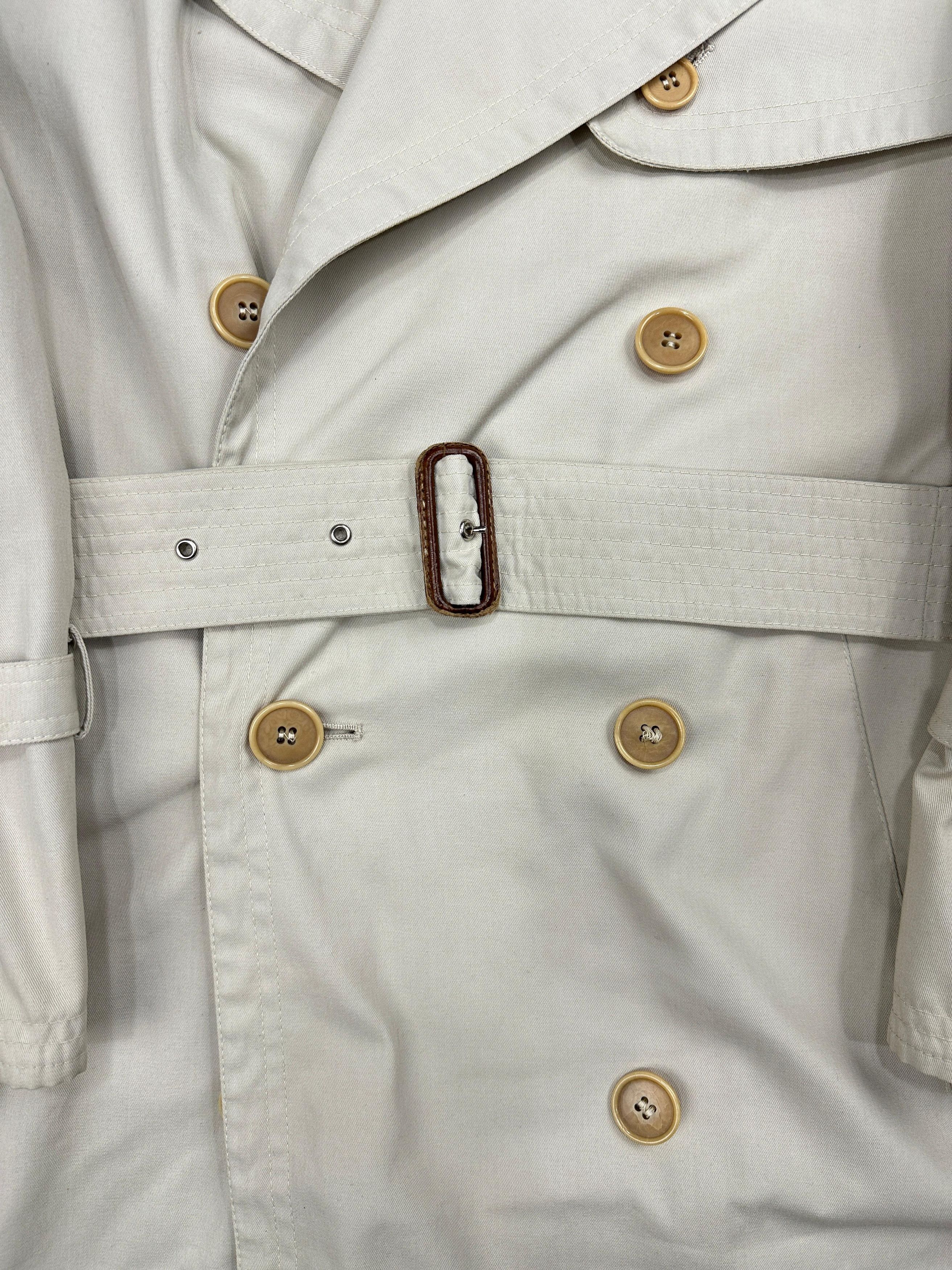 Vintage 80s Herno White Trenchcoat Size S / US 4 / IT 40 - 8 Thumbnail
