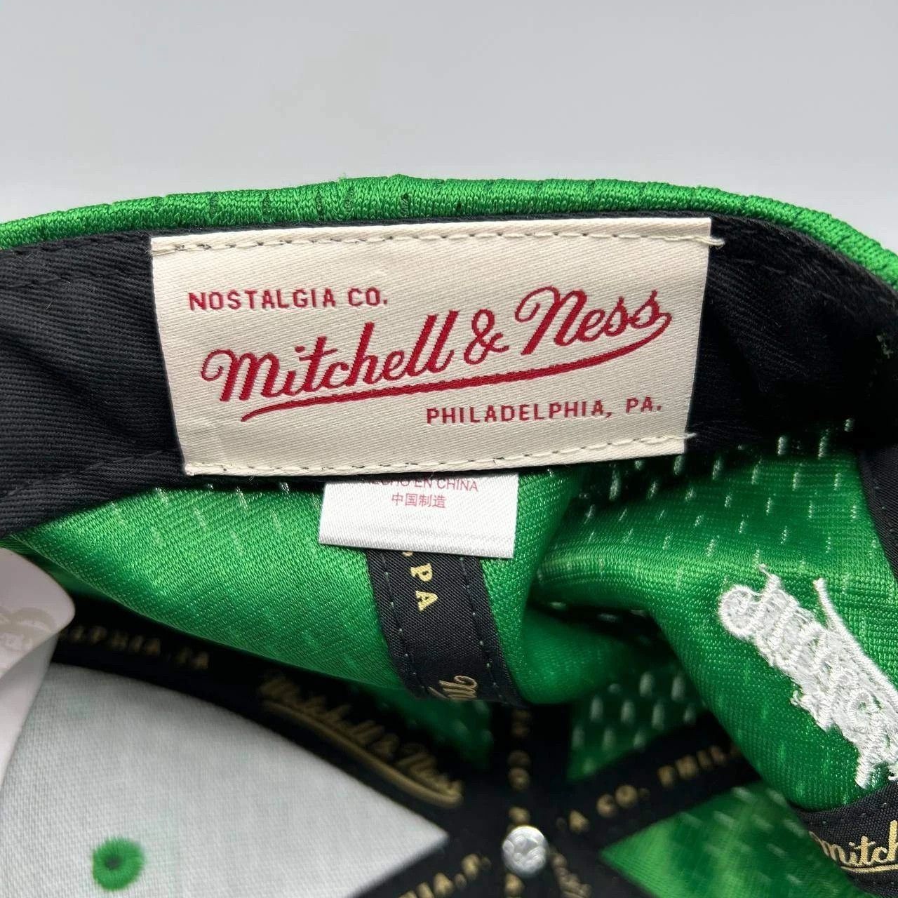 Mitchell & Ness Boston Celtics Hat Men Mesh Mitchell & Ness NBA Snap Back Size ONE SIZE - 3 Thumbnail