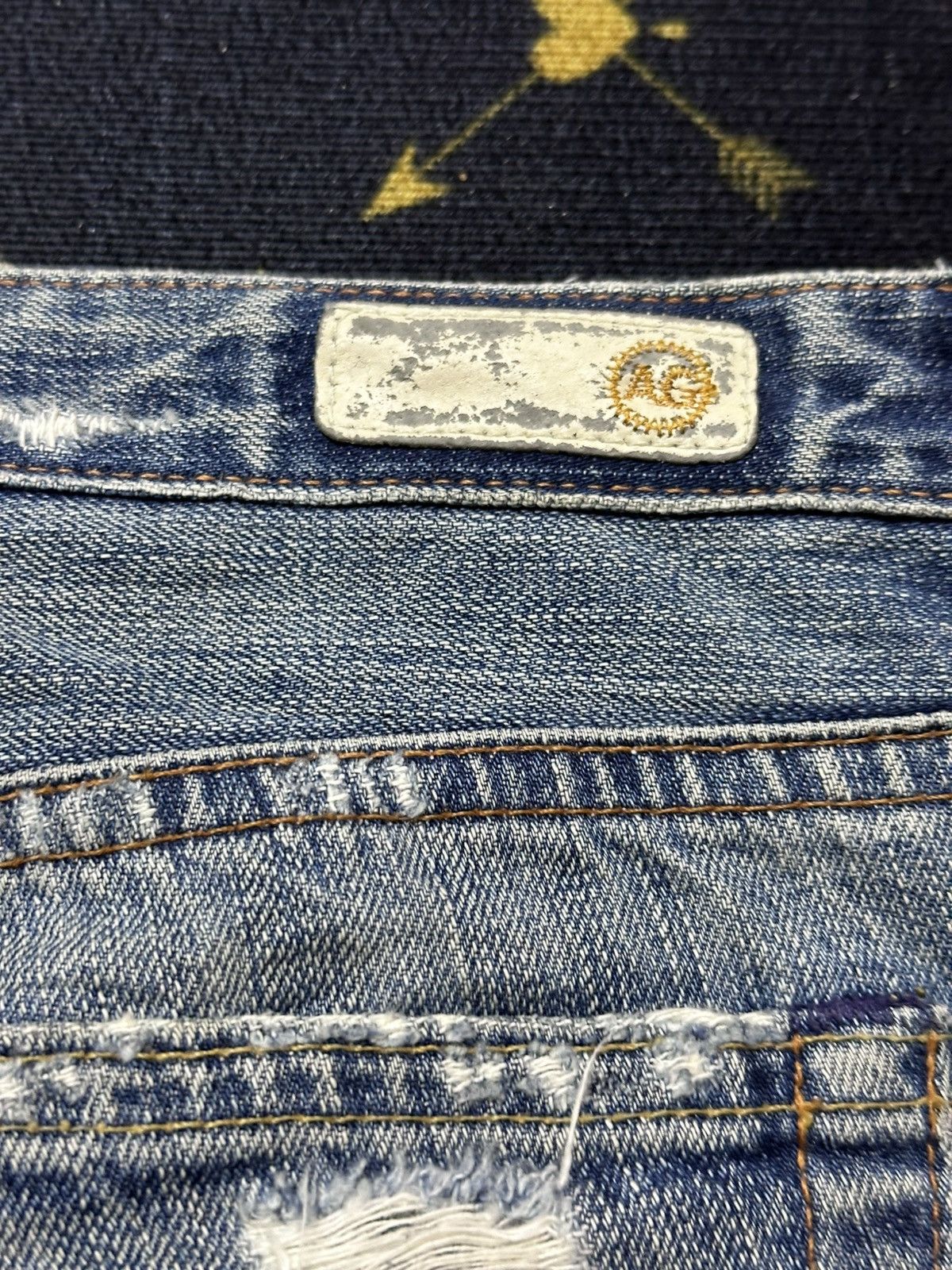 Vintage Adriano Goldschmied Ripped Grunge Distressed Denim