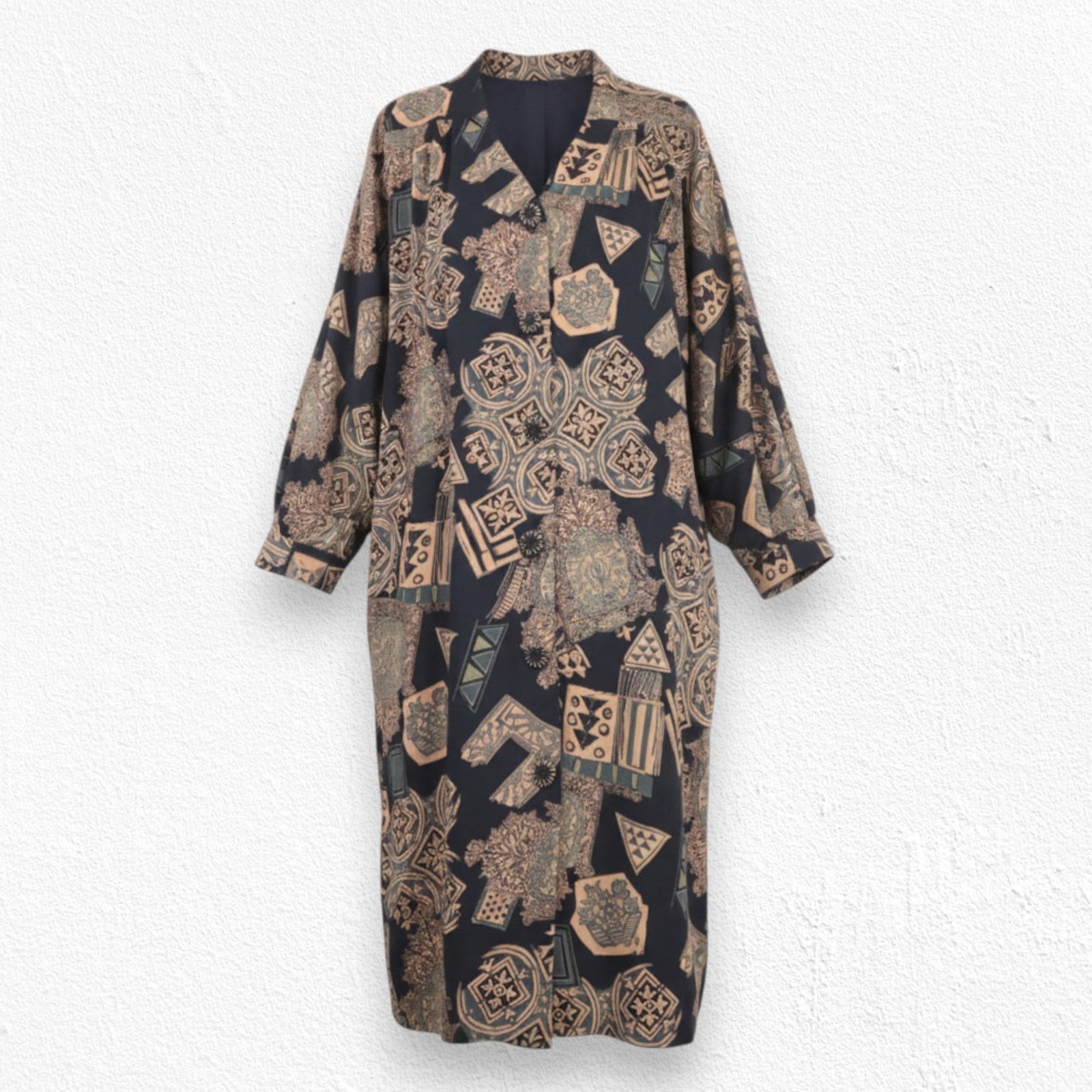 Vintage Vintage Oversized Abstract Print Dress Tunic Size Large Size L / US 10 / IT 46 - 1 Thumbnail