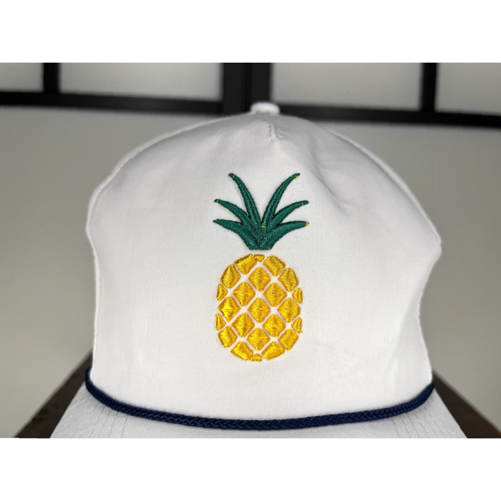 Imperial Pineapple Hat Cap Snap Back Adult One Size White Poly Spandex Imperial Hat Cap Size ONE SIZE - 2 Thumbnail