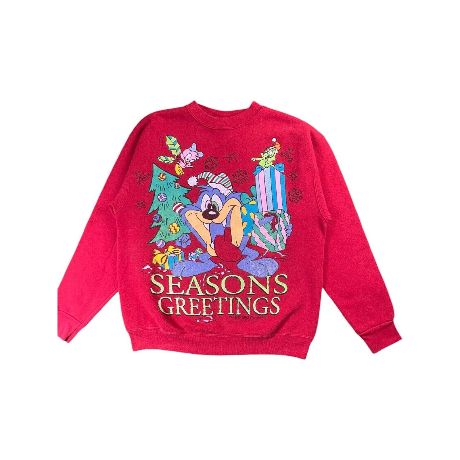 Vintage Vintage 90s Looney Tiny Tunes Christmas Crewneck Sweatshirt Size US M / EU 48-50 / 2 - 2 Thumbnail