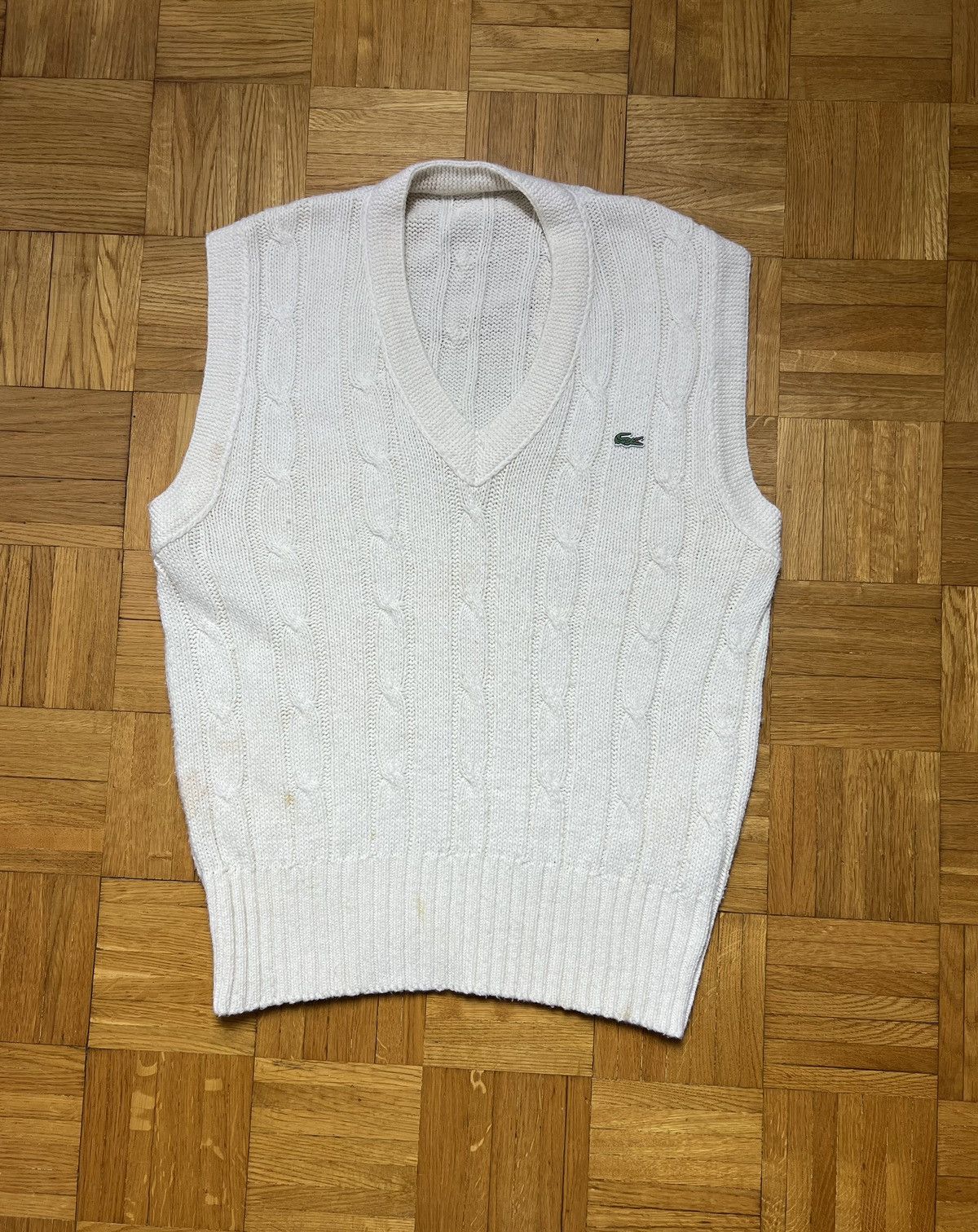 Lacoste × Vintage Vest Sweater Lacoste vintage white rare Size US M / EU 48-50 / 2 - 1 Thumbnail