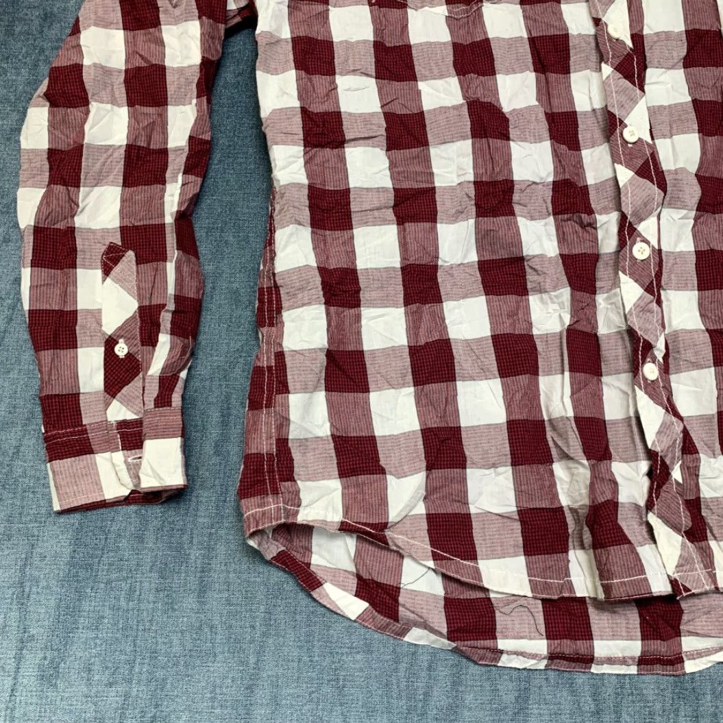 Vintage Retrofit Western Shirt Mens XL White Red Gingham Check Cotton Cowboy Button Up Size US L / EU 52-54 / 3 - 3 Thumbnail