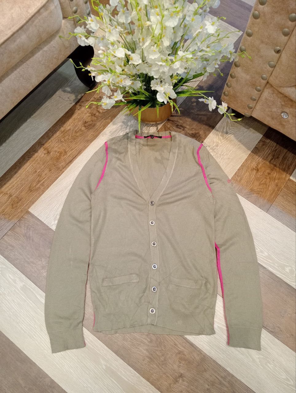 Gucci GUCCI ITALY COMBINE SILK + CASHMERE CARDIGAN - SIZE S Size S / US 4 / IT 40 - 2 Thumbnail