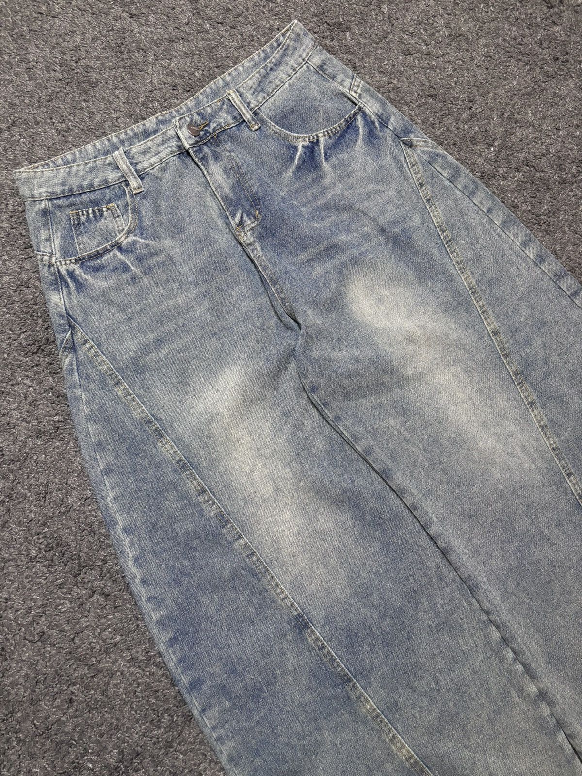 Jean Vintage wide leg rare parachute balloon baggy blue jeans Size US 34 / EU 50 - 3 Thumbnail