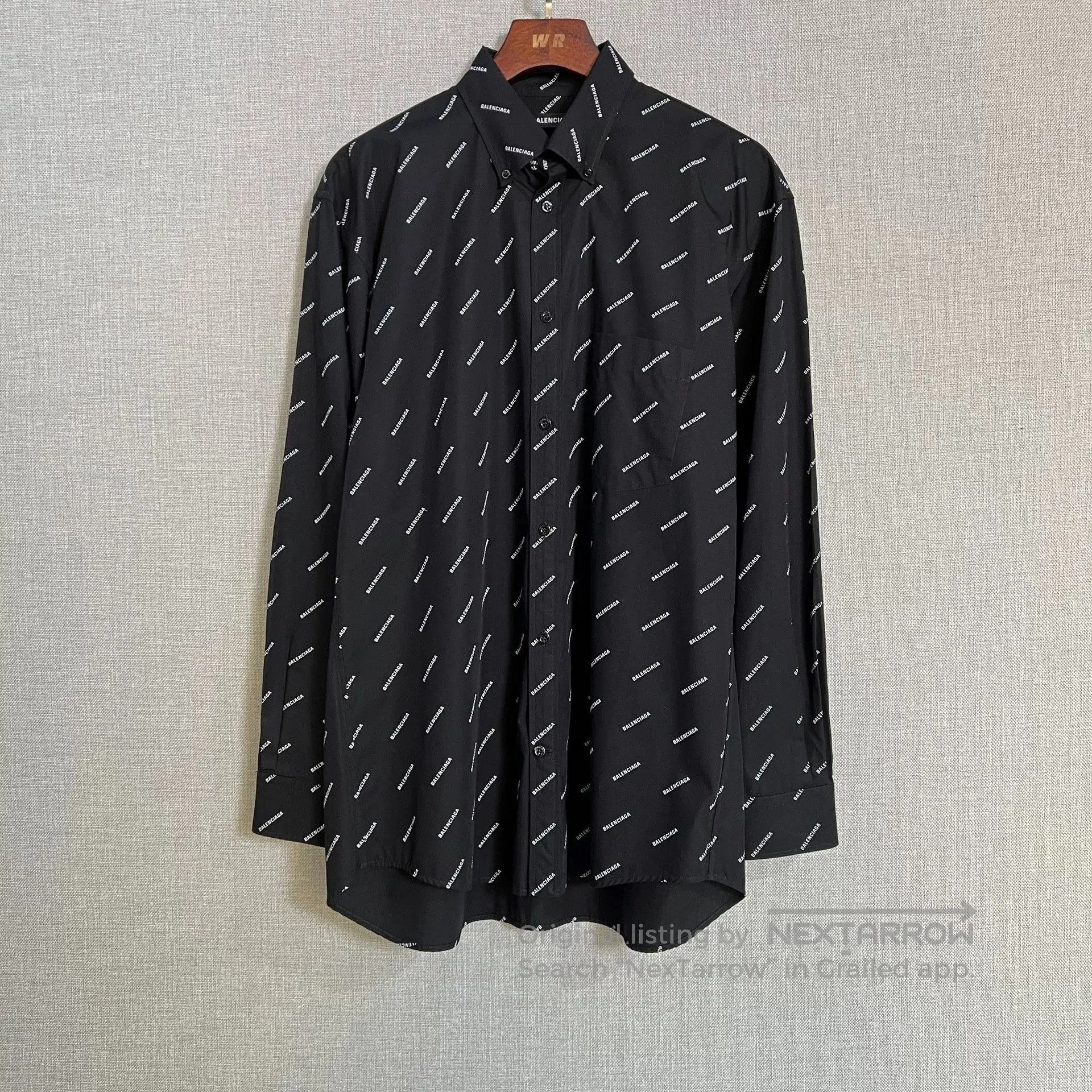 Balenciaga Balenciaga Black Logo Print Shirt. Size S / US 4 / IT 40 - 1 Thumbnail