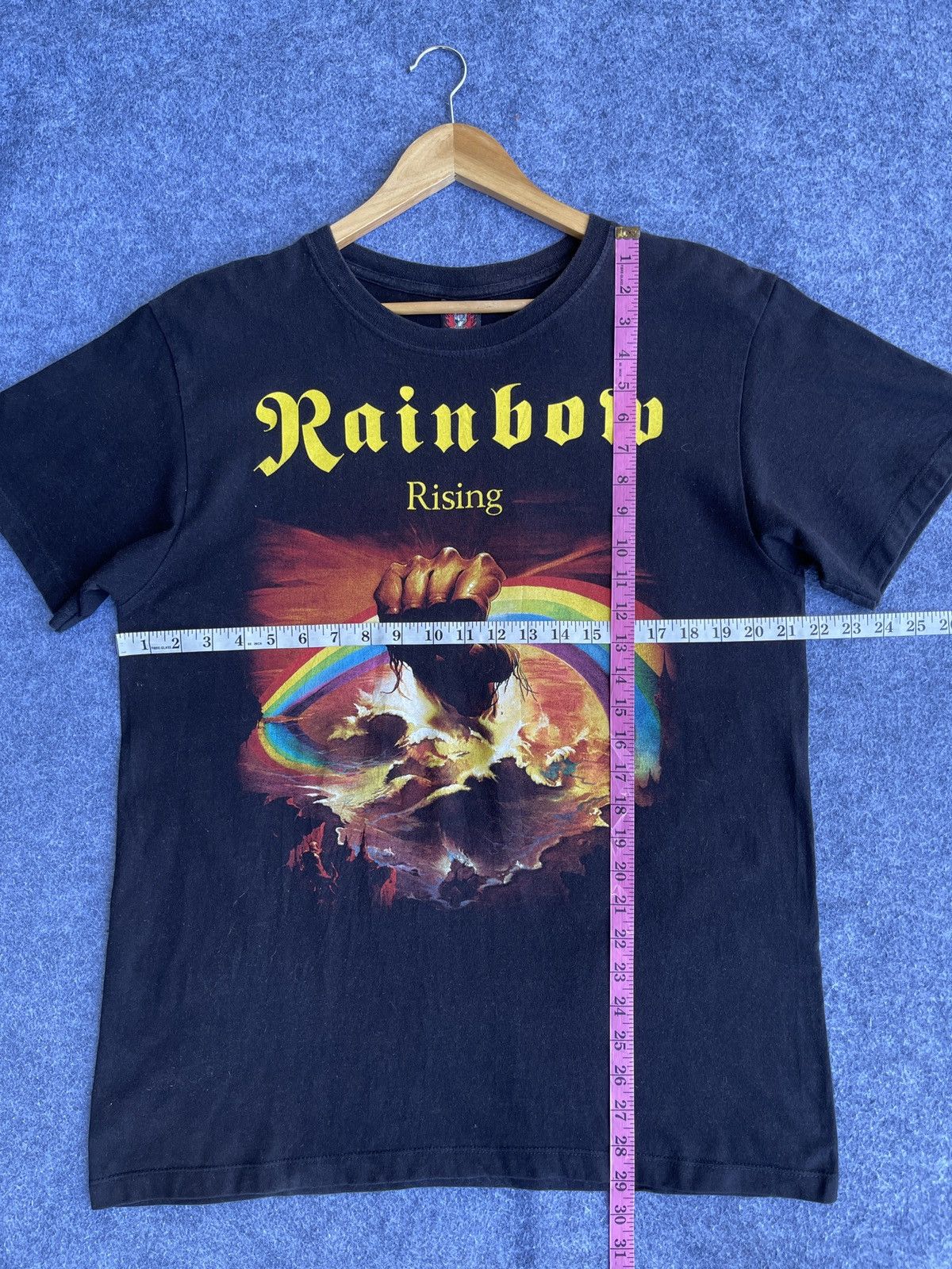 Band Tees Last Drop🔥Rare🔥Vintage RAINBOW RISING Band T Shirt Size US L / EU 52-54 / 3 - 8 Thumbnail