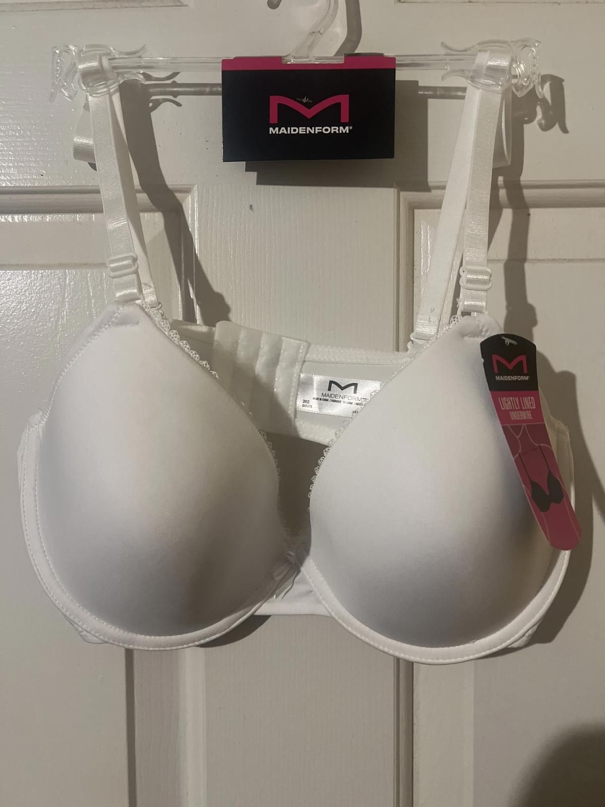 Other Maidenform Lightly Lined Underwire Bra, Size 36D, White Size ONE SIZE - 1 Thumbnail