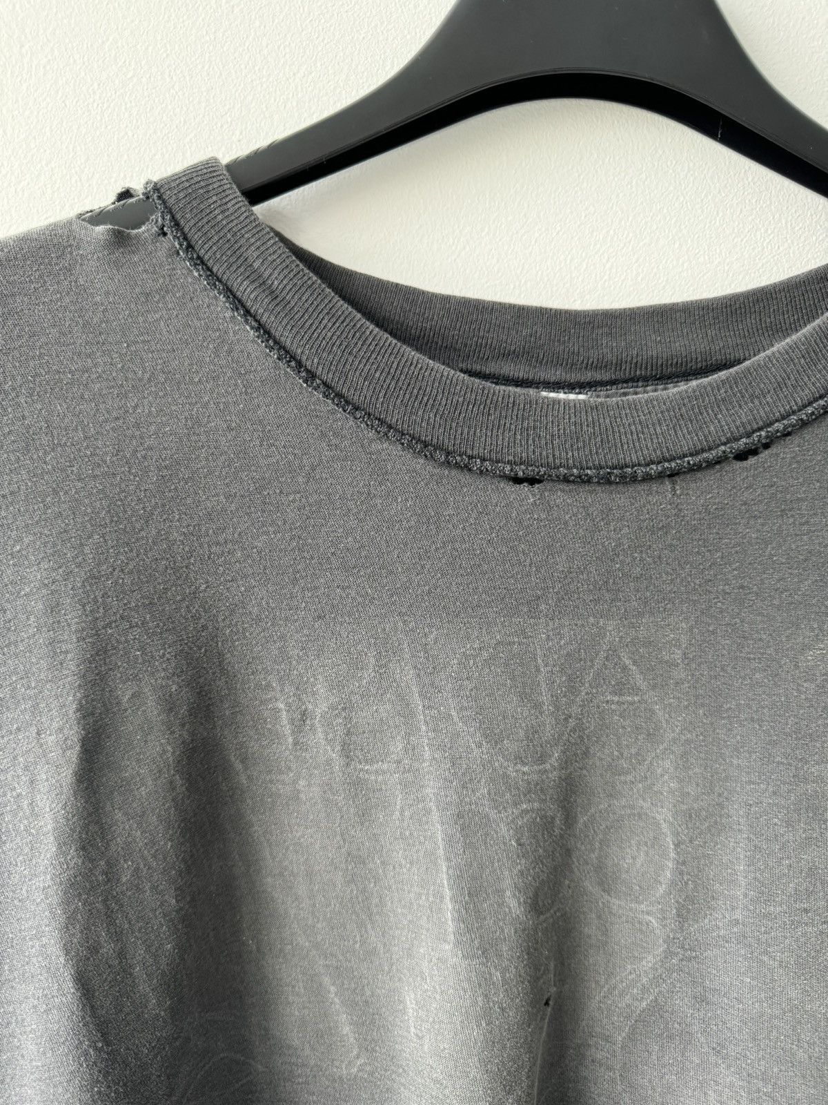 Vintage VINTAGE 90s FADED THRASHED INSIDE OUT BLACK T SHIRT Size US XL / EU 56 / 4 - 2 Thumbnail