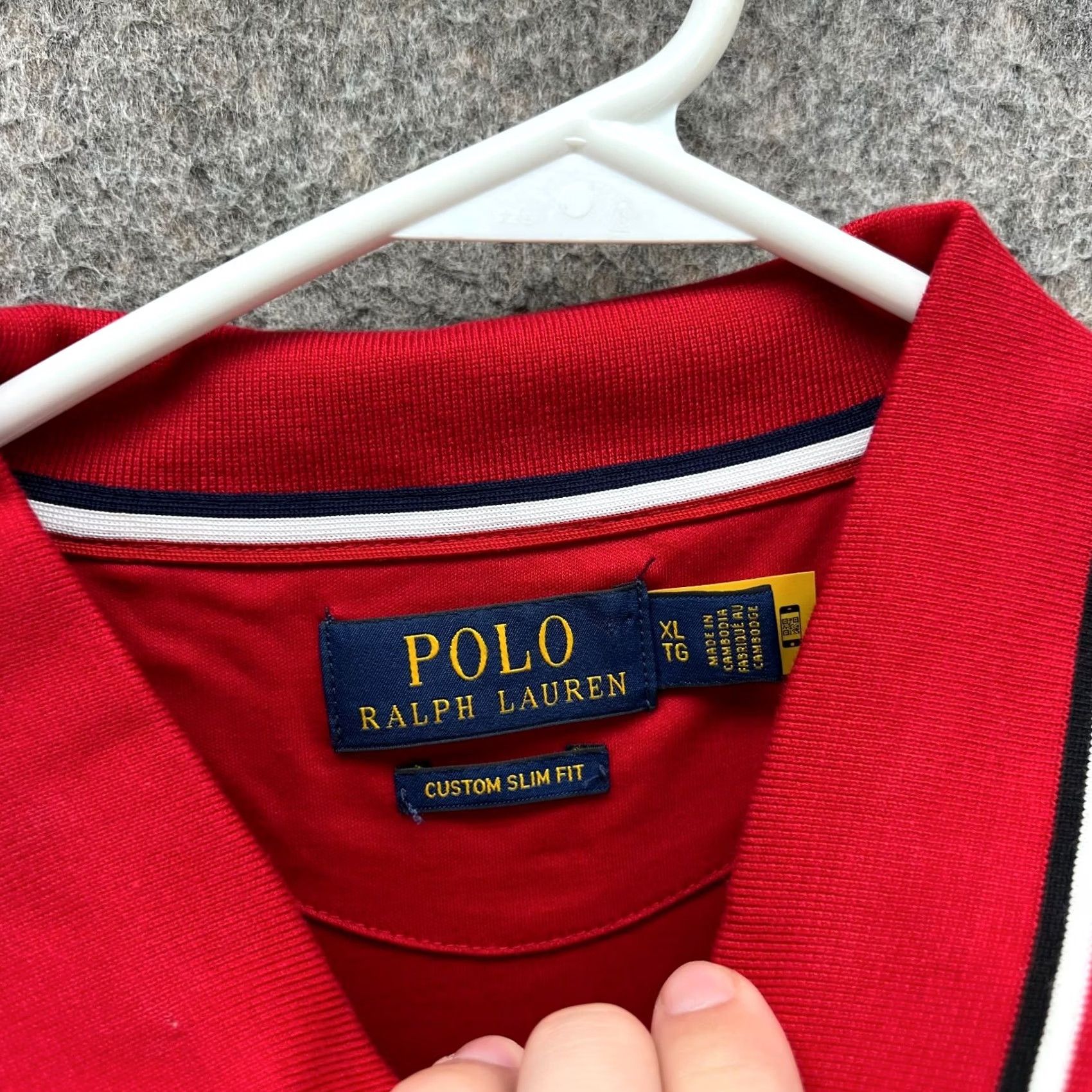 Polo Ralph Lauren VINTAGE Polo Ralph Lauren Polo Shirt Men XL Red Slim Fit Buttoned Collar Size US XL / EU 56 / 4 - 7 Thumbnail