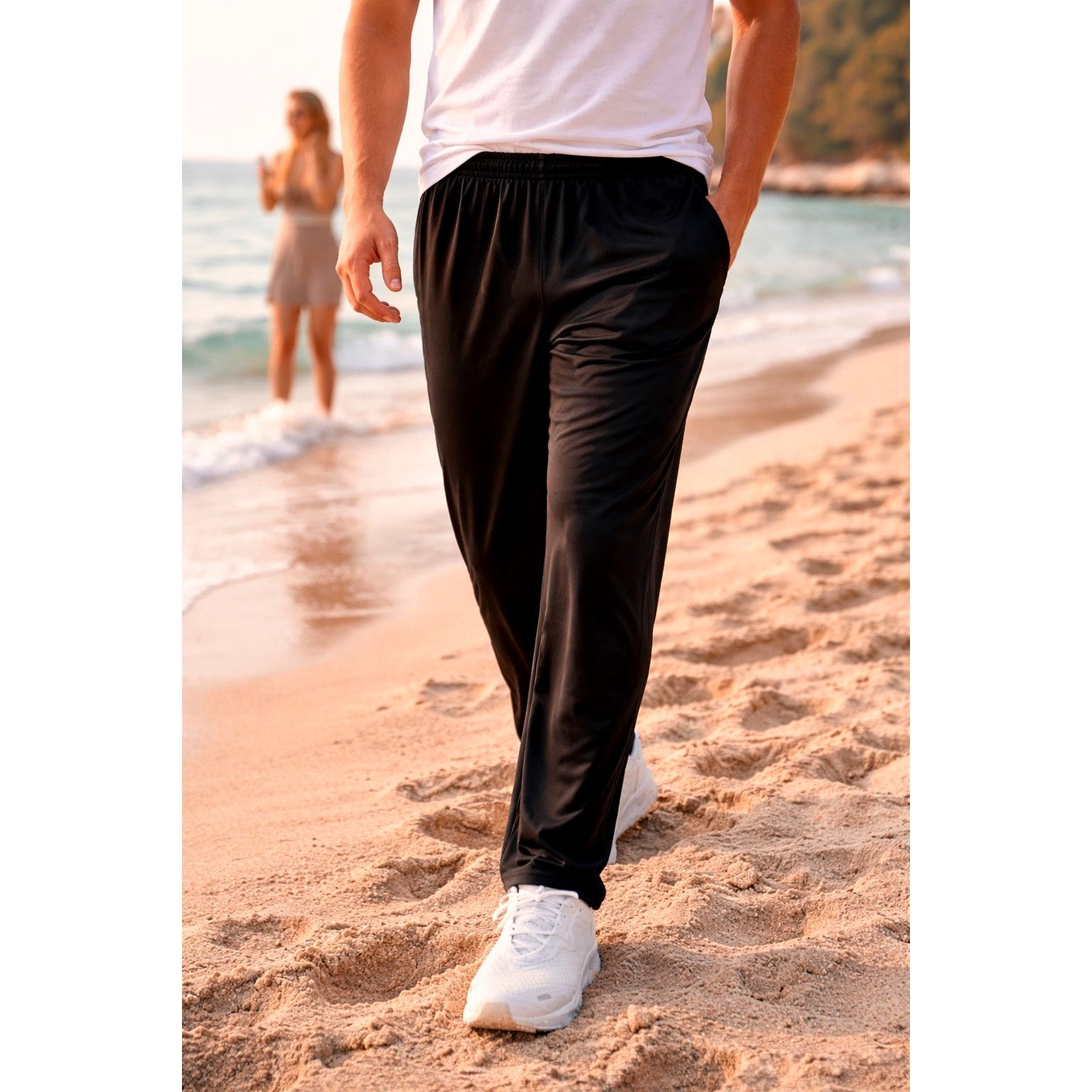 Hanes Hanes Sport Active Gear Joggers Mens Black L Size US 33 - 1 Thumbnail