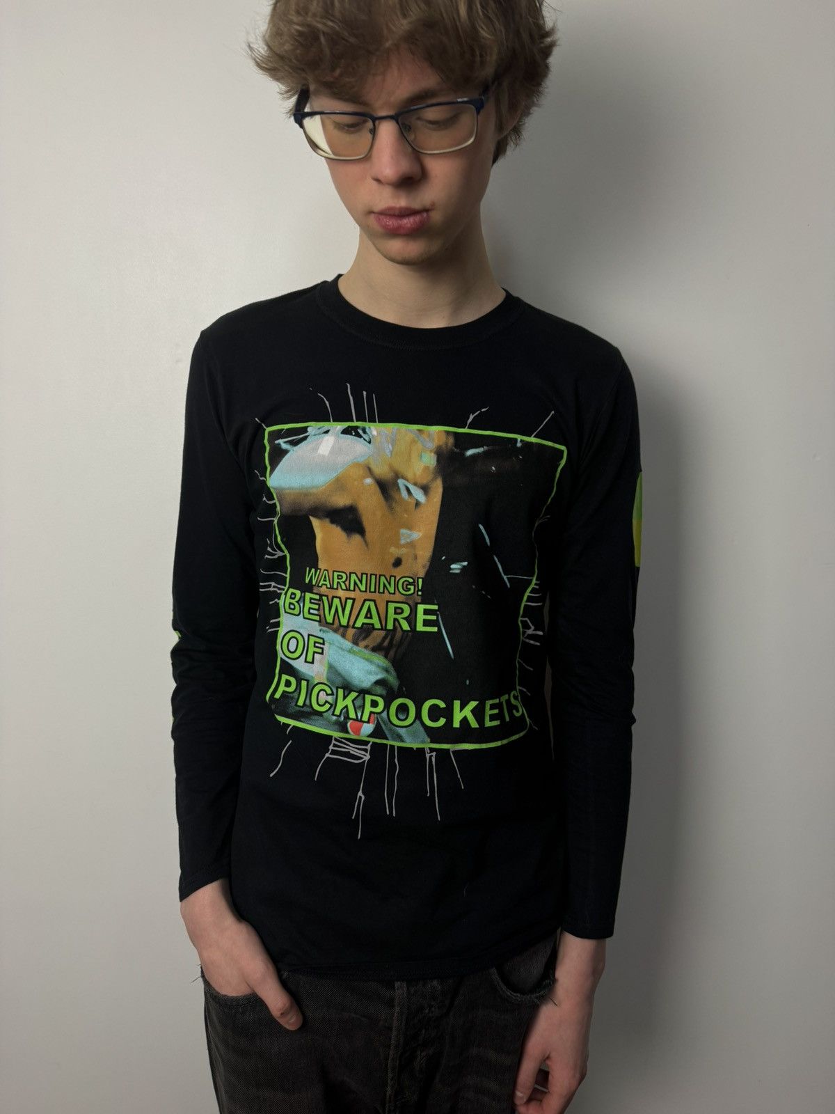 A$AP Rocky ASAP Rocky Europe Tour Longsleeve «Beware of Pickpockets” Size US M / EU 48-50 / 2 - 2 Thumbnail