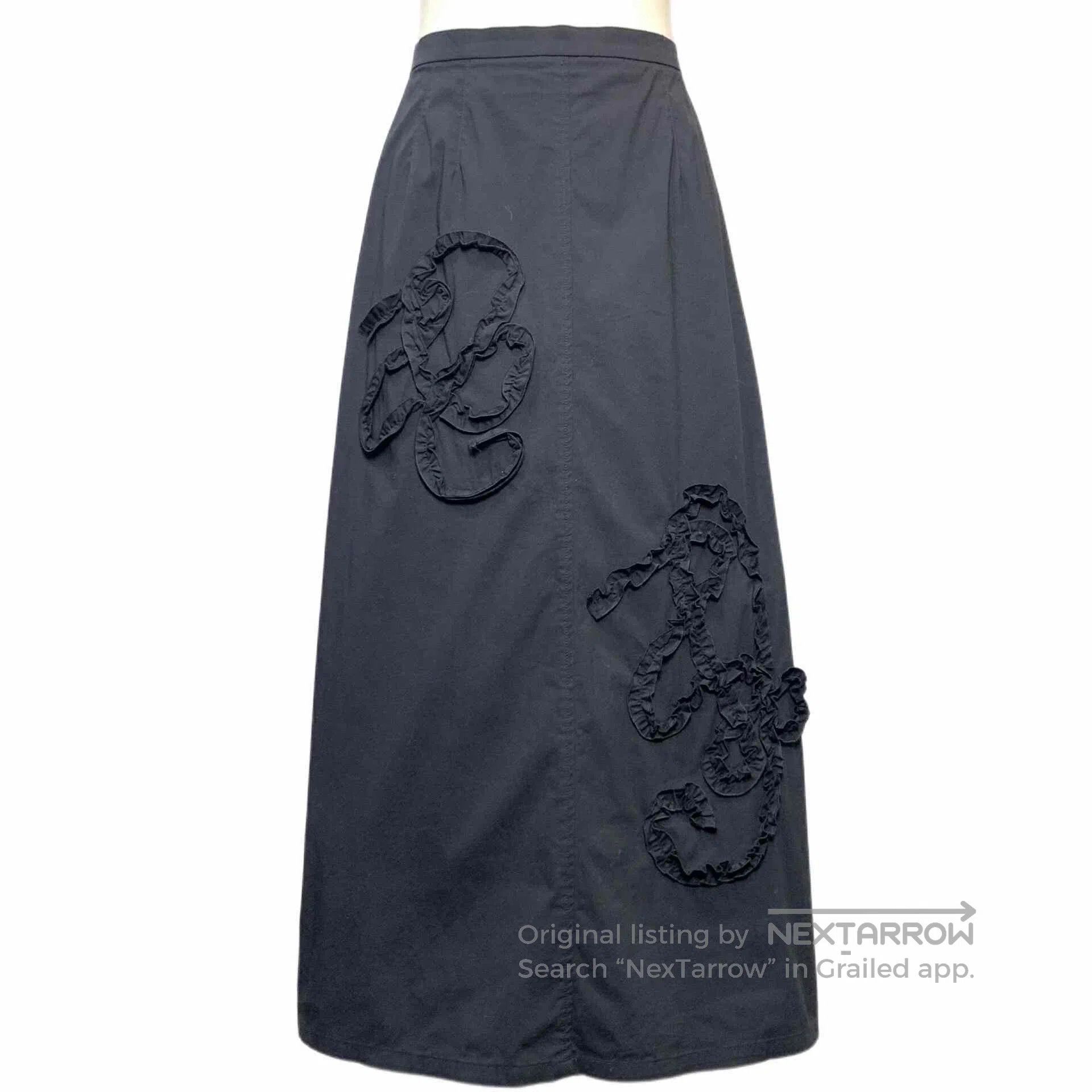 Other Black Ruffled Midi Skirt. Size 30" / US 8 / IT 44 - 1 Thumbnail