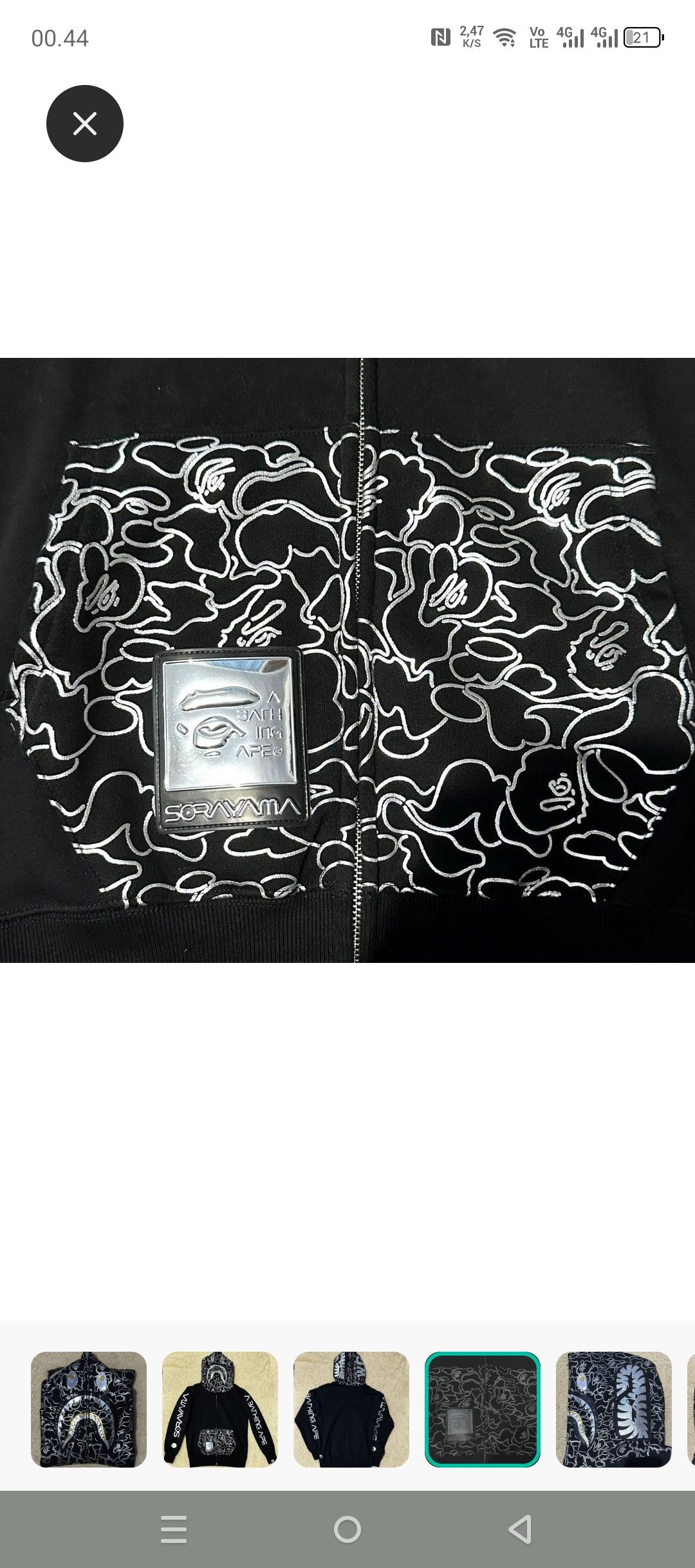 Bape BAPE x Hajime Sorayama Shark Full Zip Hoodie Size US M / EU 48-50 / 2 - 2 Thumbnail