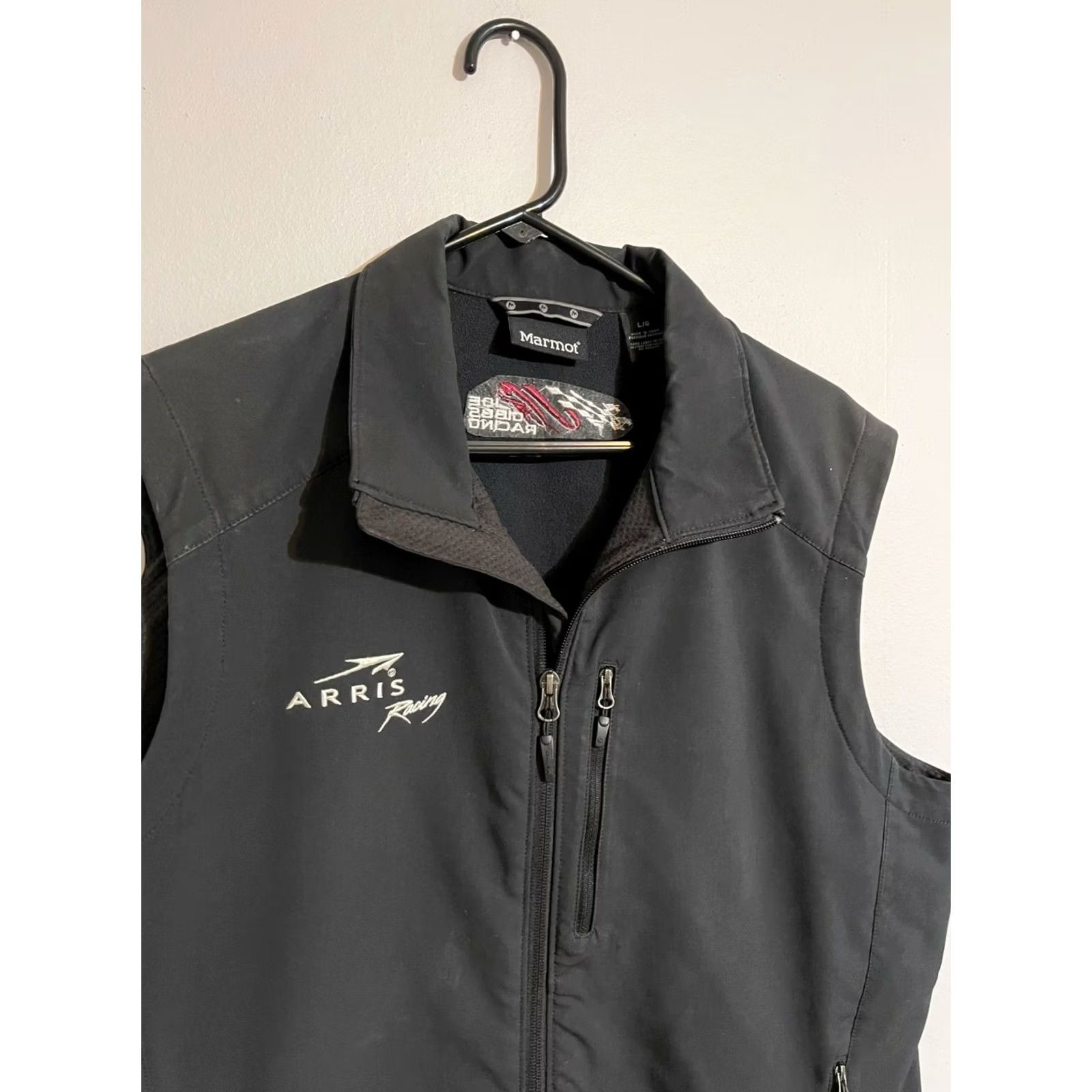 Marmot VINTAGE Joe Gibbs Racing Arris Marmot NASCAR Black Full Zip Vest Jacket - Men's Large L Size US L / EU 52-54 / 3 - 2 Thumbnail