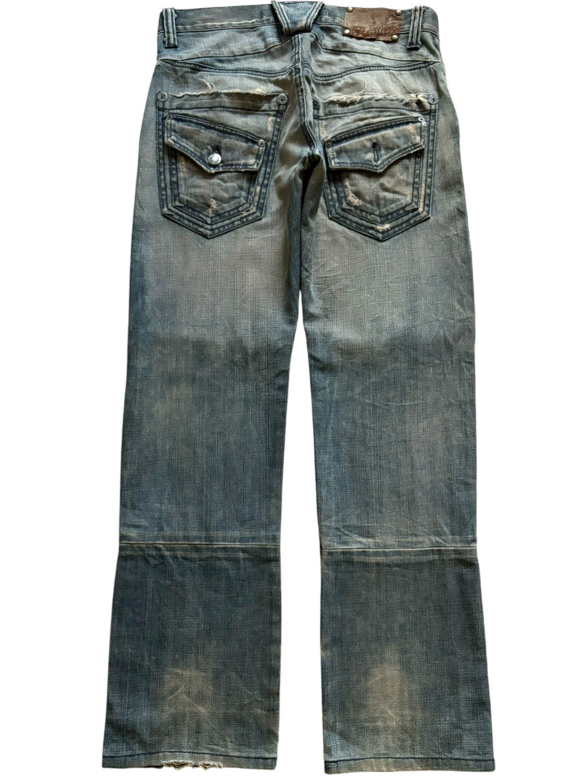 Japanese Brand Vintage Japanese Brand Rusty Mud Wash Distressed Loose Jeans Size US 32 / EU 48 - 2 Thumbnail