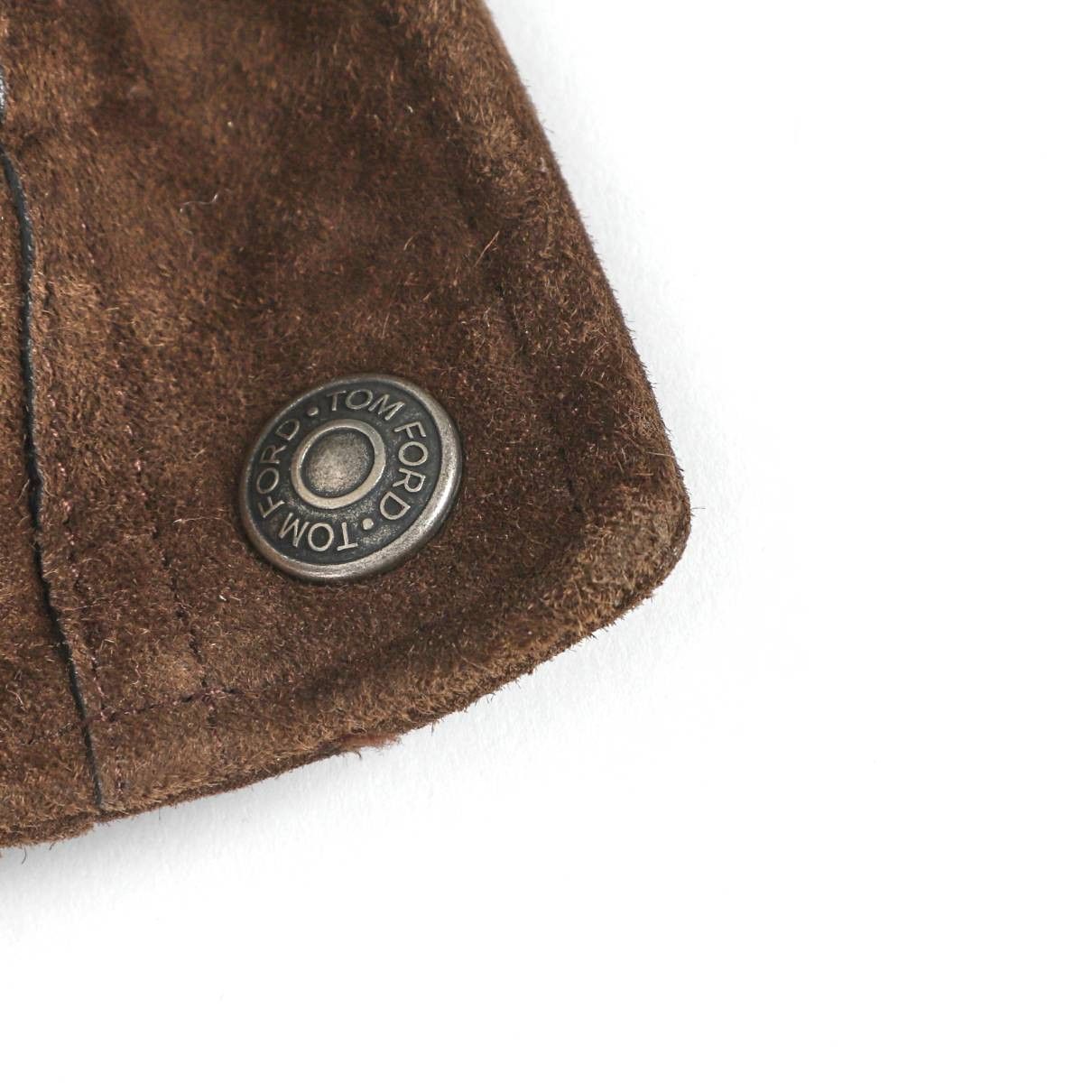 Tom Ford 8350USD Shearling-Trimmed Suede Trucker Jacket - Brown Size US L / EU 52-54 / 3 - 14 Thumbnail