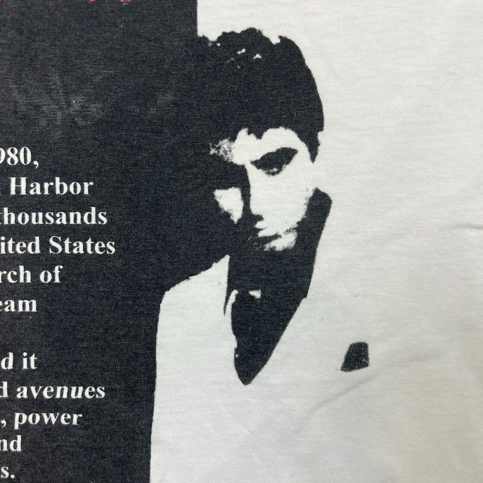 Vintage 90s Al Pacino Scarface T Shirt Large Graphic Movie Promo Tee Size US L / EU 52-54 / 3 - 3 Thumbnail