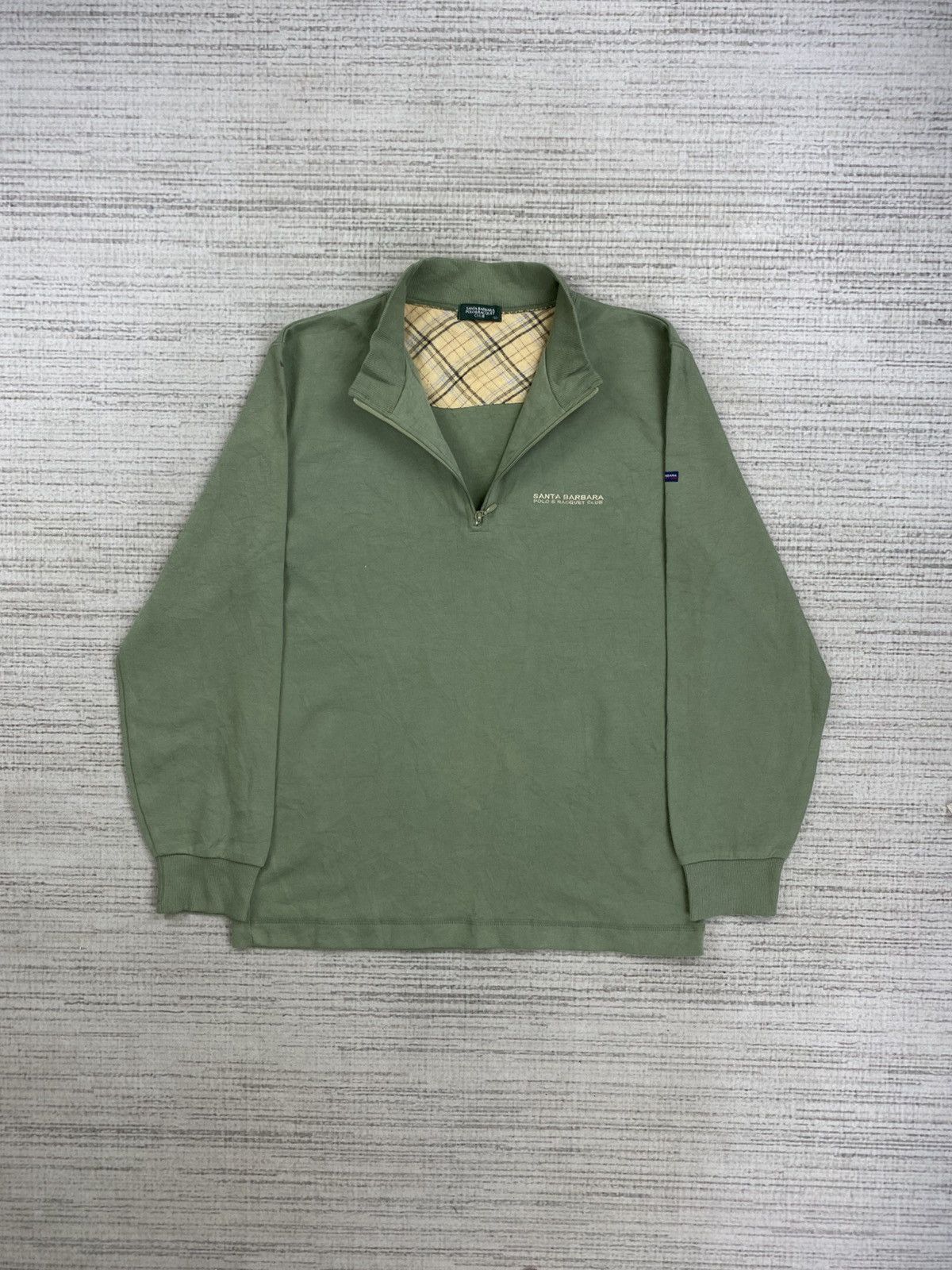 Vintage 90s Santa Barbara Polo Club Halfzipper Shirt