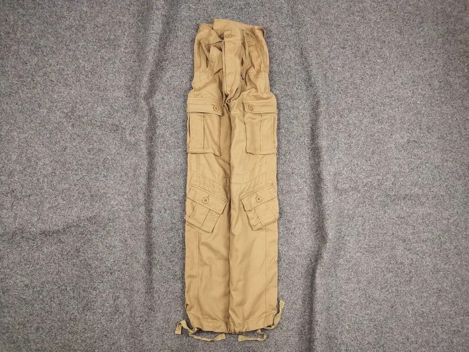 If Six Was Nine Vintage Le Grande Bleu Style Y2K Baige Baggy Cargo Pants Size US 34 / EU 50 - 1 Thumbnail