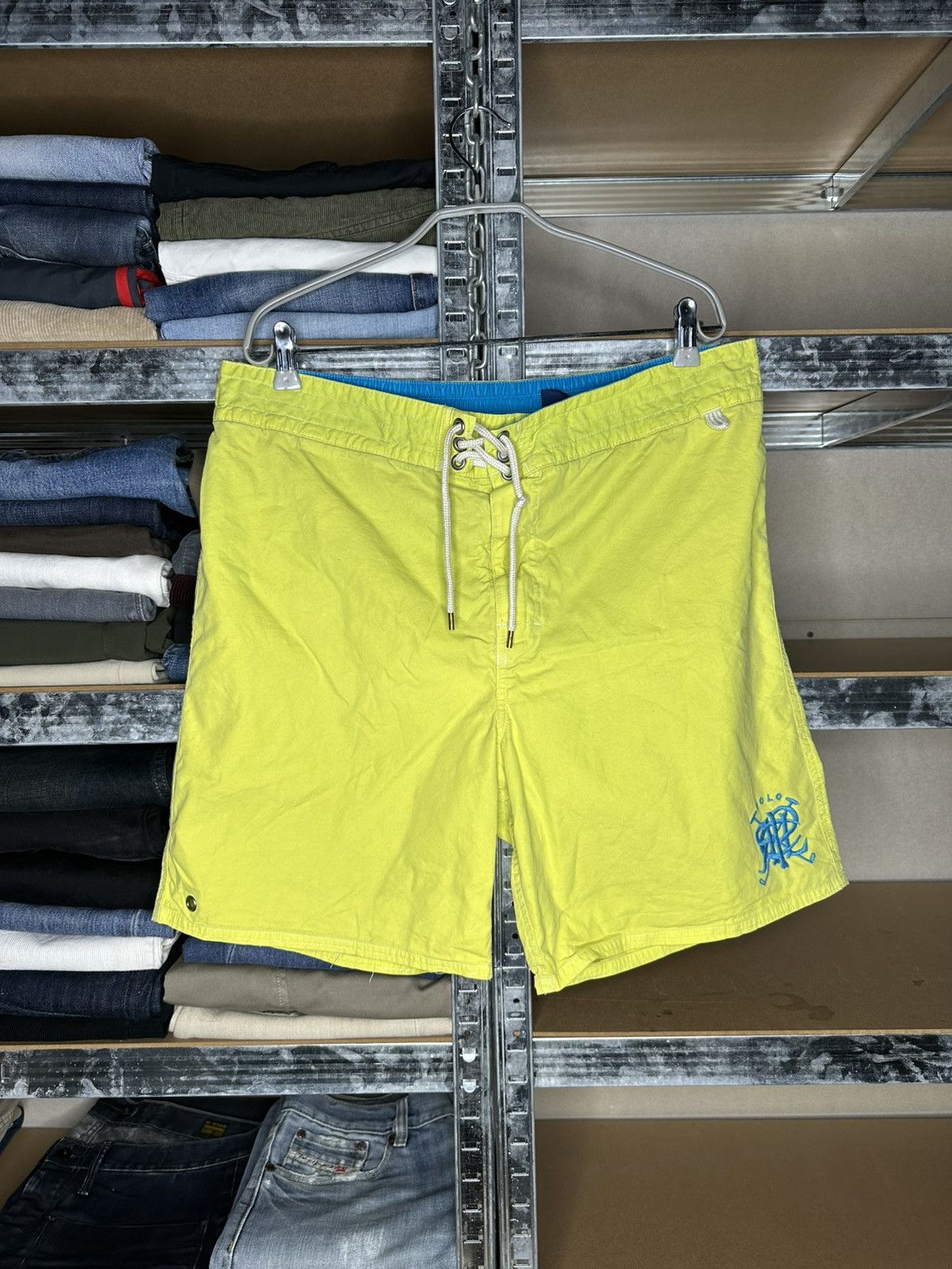 Polo Ralph Lauren Polo Ralph Lauren Swim Shorts Lime Green Embroidered Logo Size US 36 / EU 52 - 1 Thumbnail