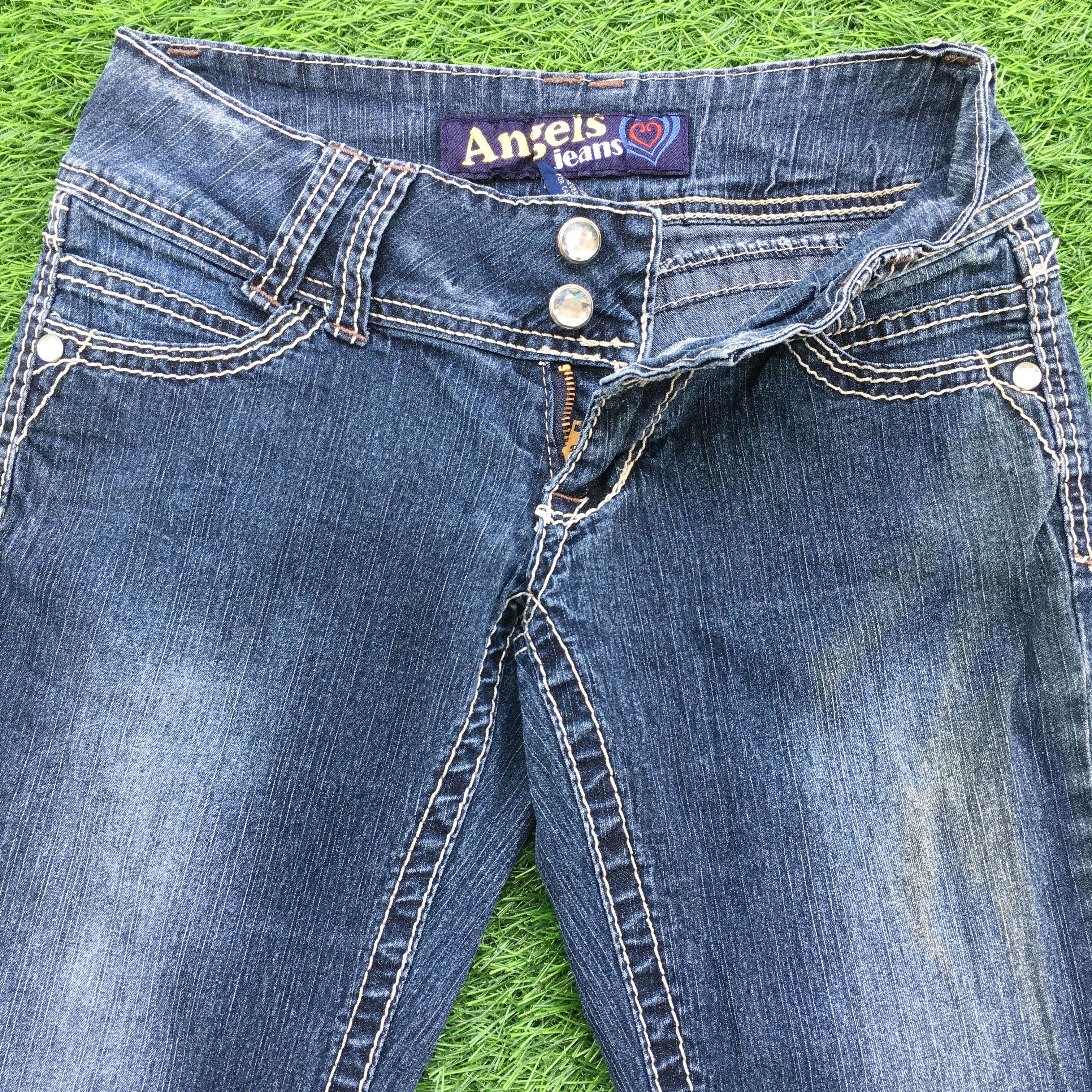 Designer Angels Jeans Bootcut Stretch Jeans D-969 Size 24" / US 00 / IT 34 - 3 Thumbnail