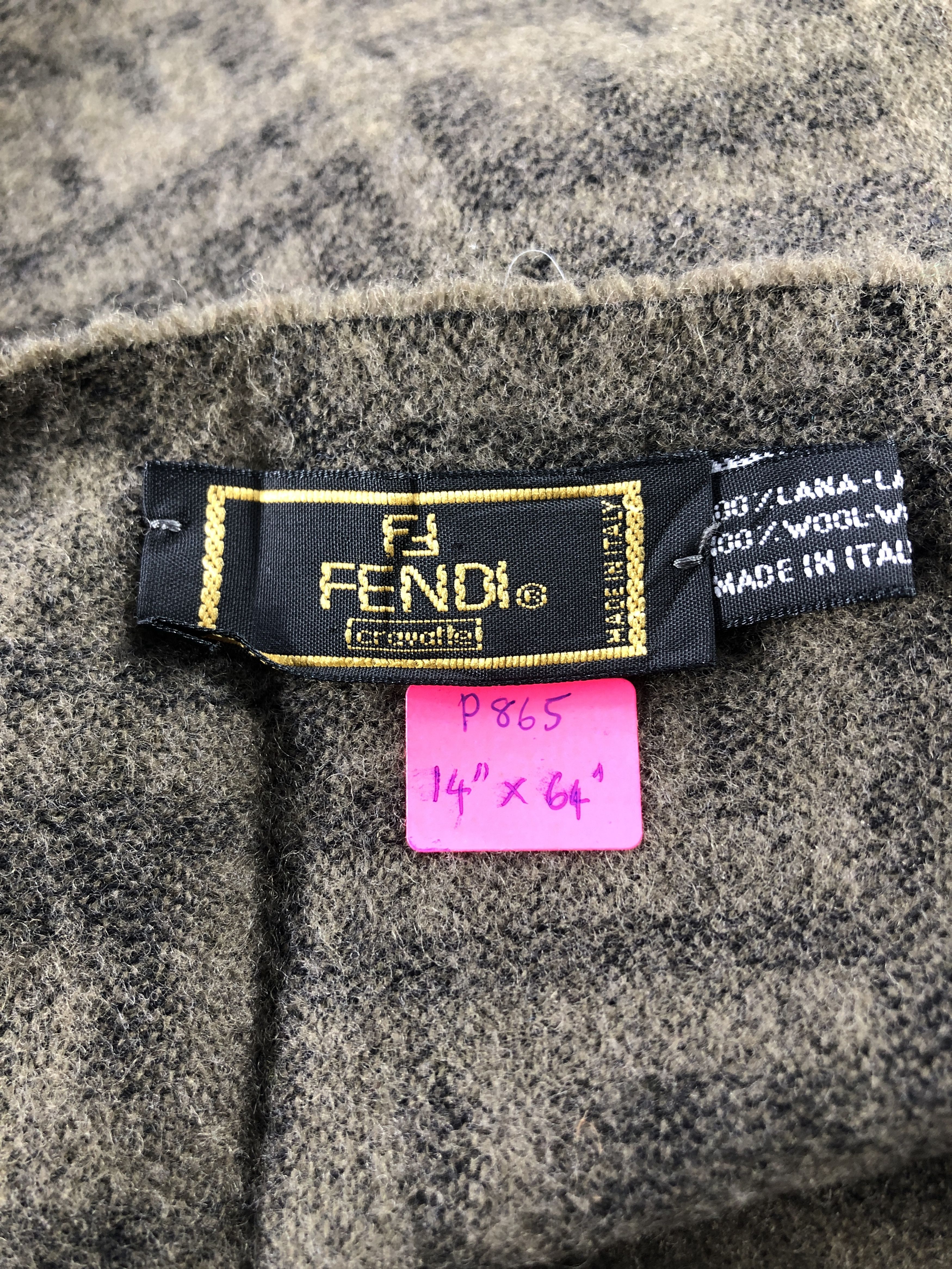 Fendi Fendi Wool Scarf / Muffler / Neckwear P865 Size ONE SIZE - 6 Thumbnail