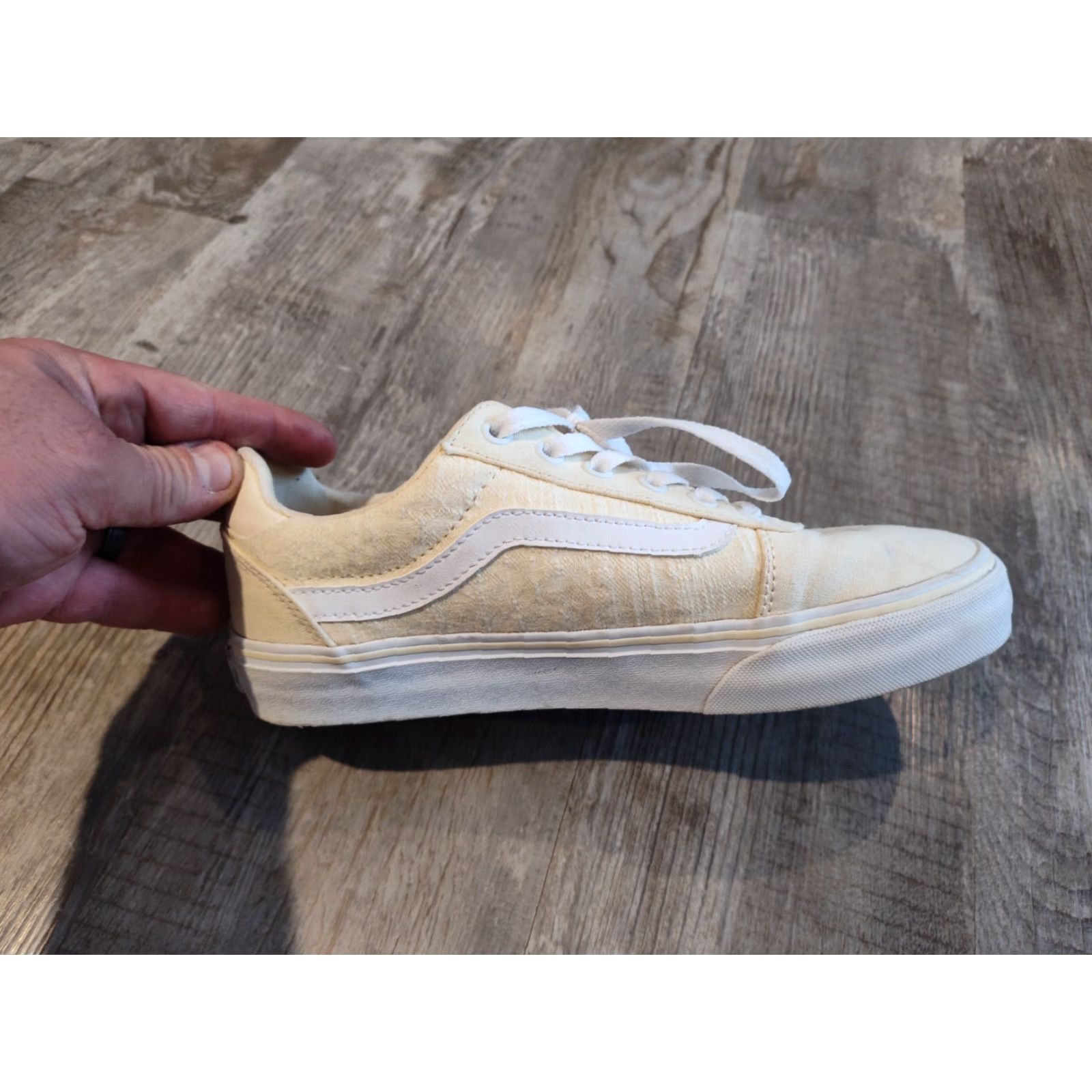 Vans VANS Sneakers Womens 8.5 Yellow Canvas Low Top Lace Skateboarding Casual Shoe Adult Female Size US 8.5 Size M / US 6-8 / IT 42-44 - 5 Thumbnail