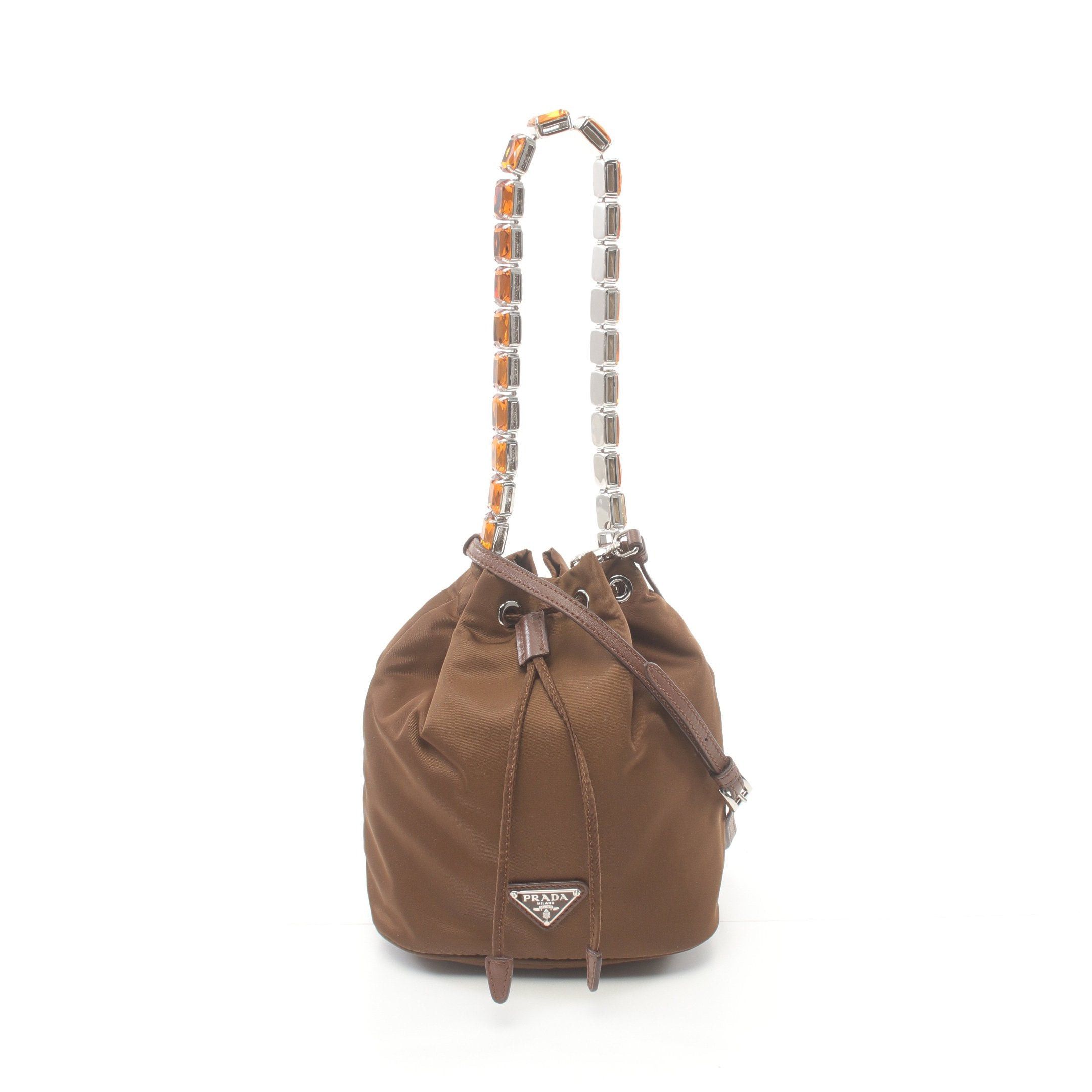Prada Prada Re-Nylon Handbag Nylon Brown Bijou Size ONE SIZE - 1 Thumbnail