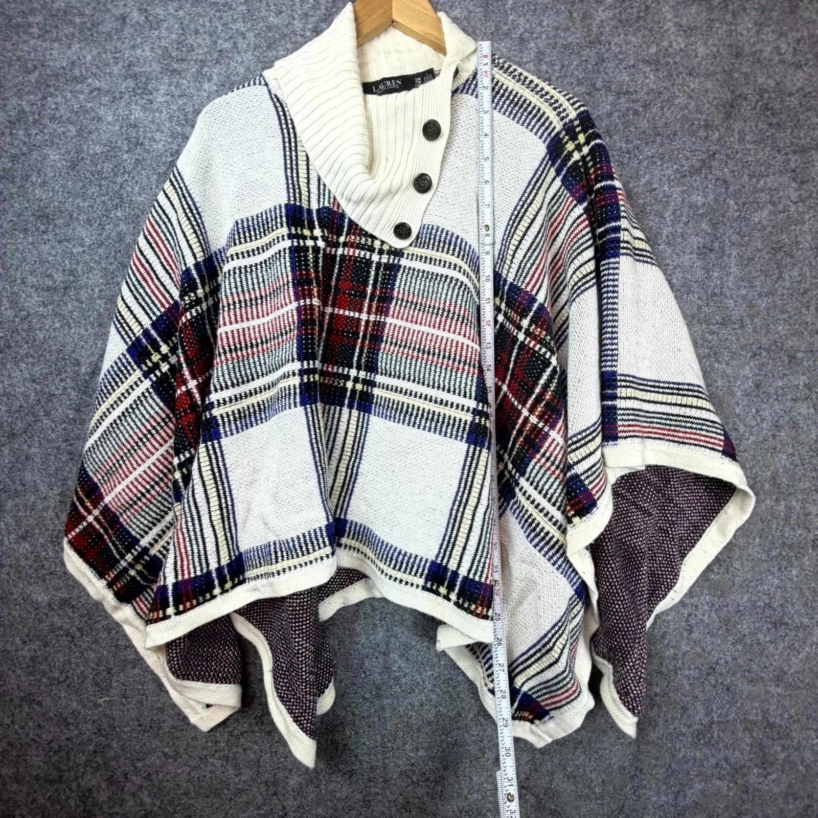 Lauren Ralph Lauren Lauren Ralph Lauren Poncho Sweater Womens S/M Cape Preppy Size M / US 6-8 / IT 42-44 - 5 Thumbnail
