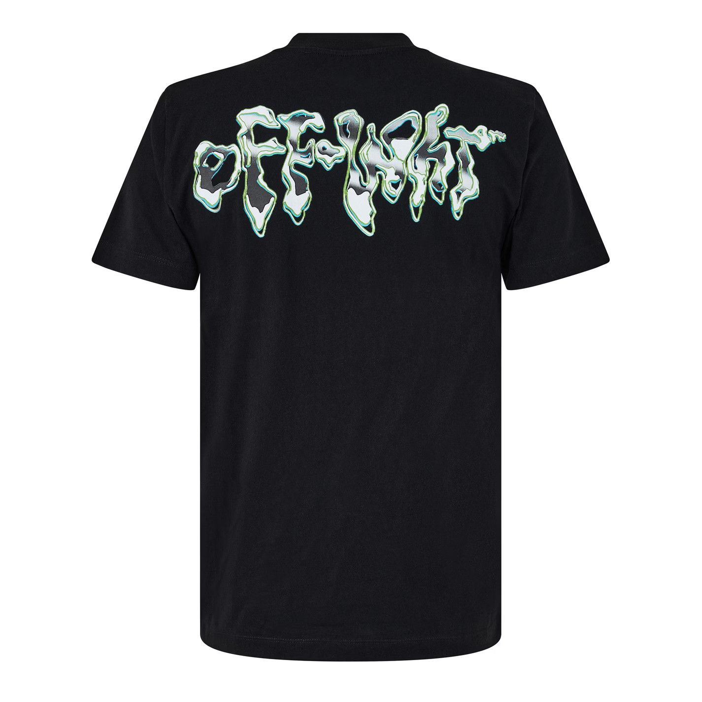 Off-White o1g2r1mq0226 Liquid T-Shirt Printed Logo Motif In Black Size US XXS / EU 40 - 2 Thumbnail