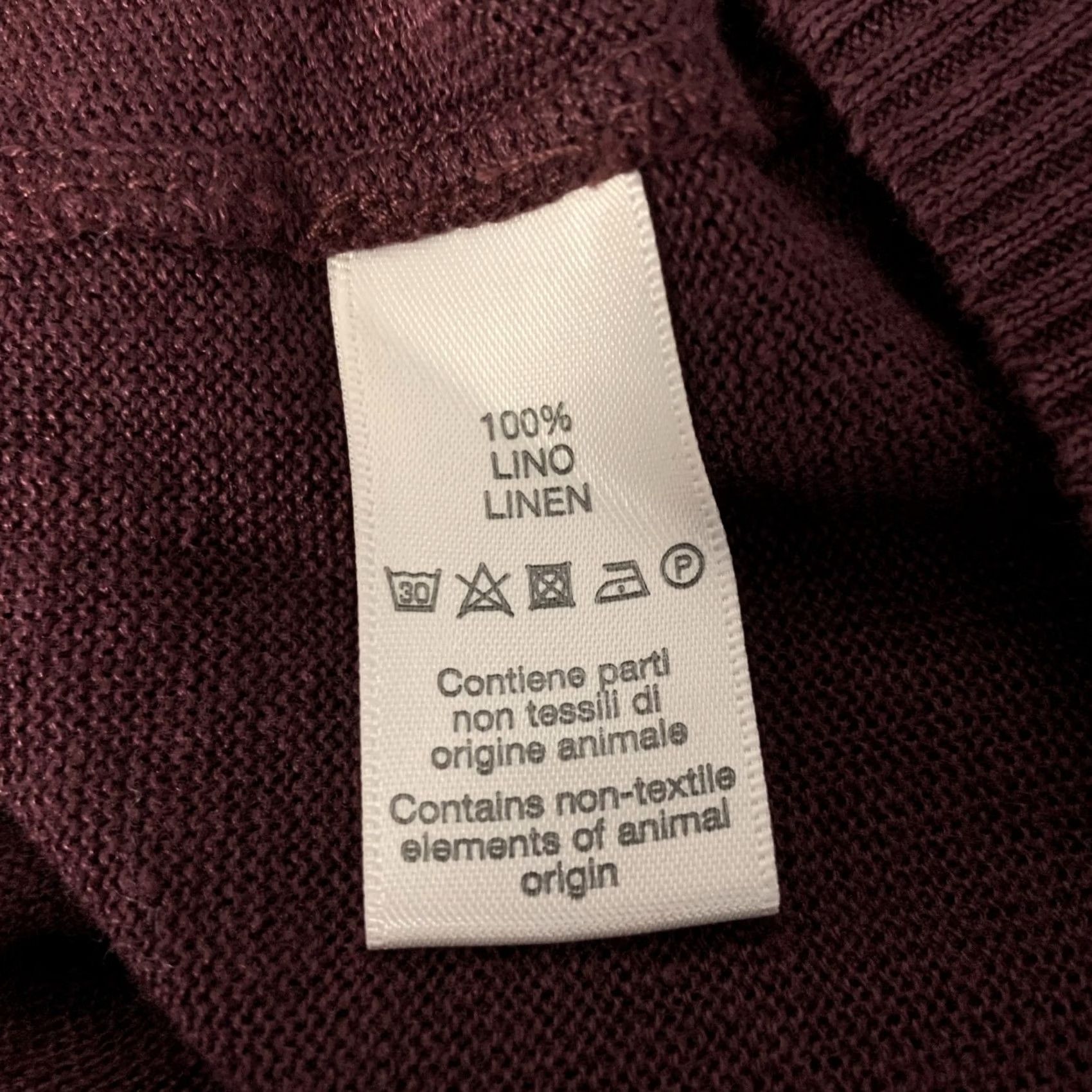 GRP GRP Size L Burgundy Knit Linen Shirt Size US L / EU 52-54 / 3 - 6 Thumbnail