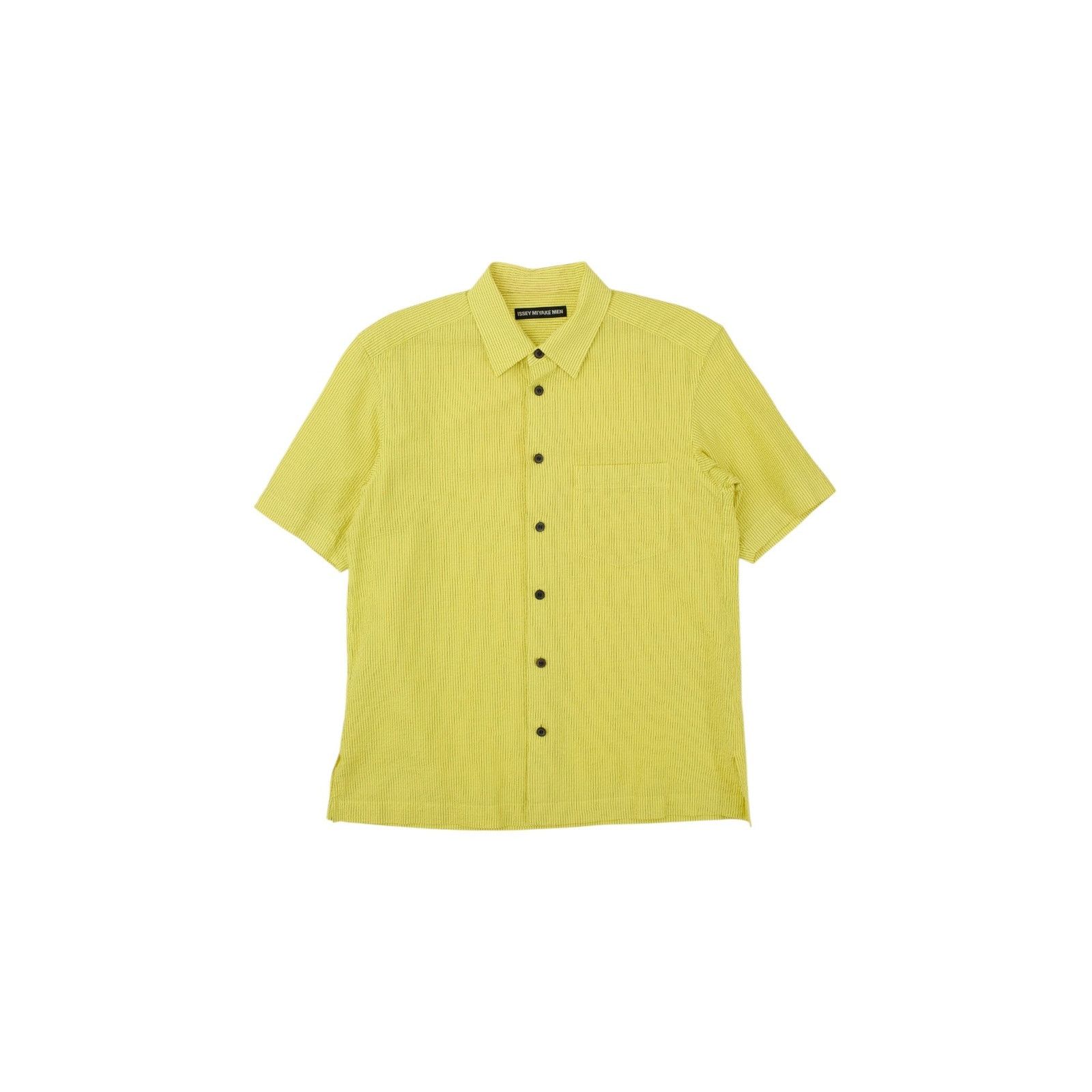 Issey Miyake Lime Green Short Sleeve Button Up Shirt Size US M / EU 48-50 / 2 - 1 Thumbnail
