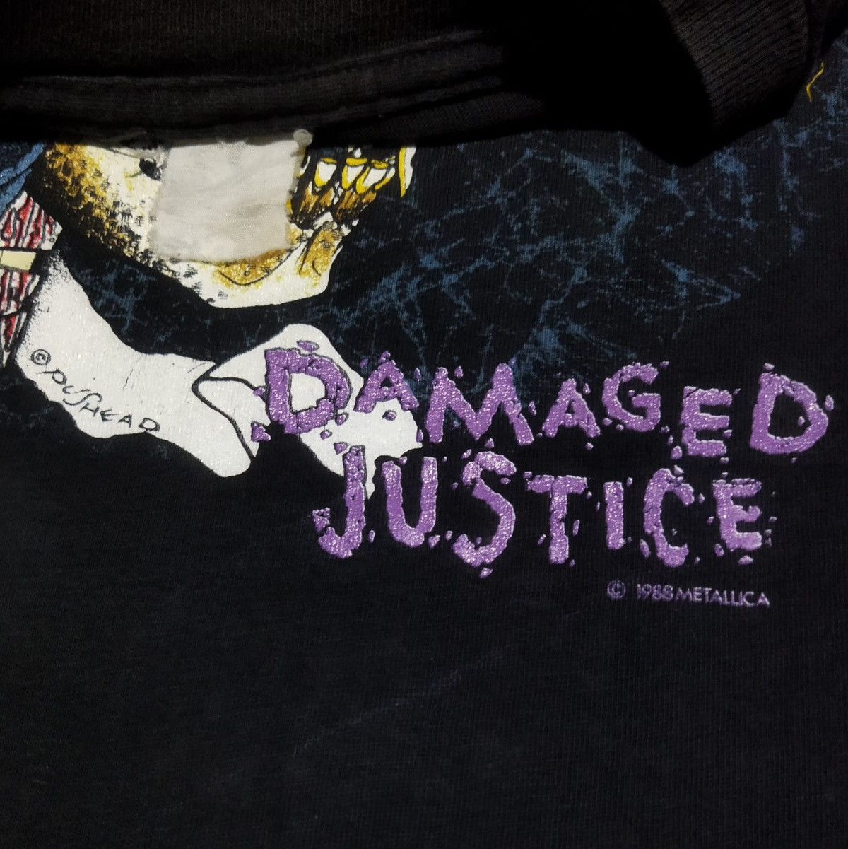 Metallica Vintage 1988 Metallica Damaged Justice Tee Size US L / EU 52-54 / 3 - 3 Thumbnail