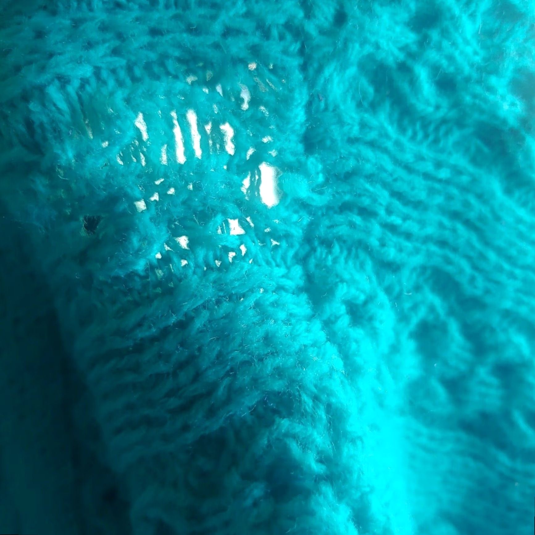 AQUA VINTAGE Brunny Cardigan Sweater Women L Aqua Blue Cable Knit Granny Licensed Size L / US 10 / IT 46 - 3 Thumbnail