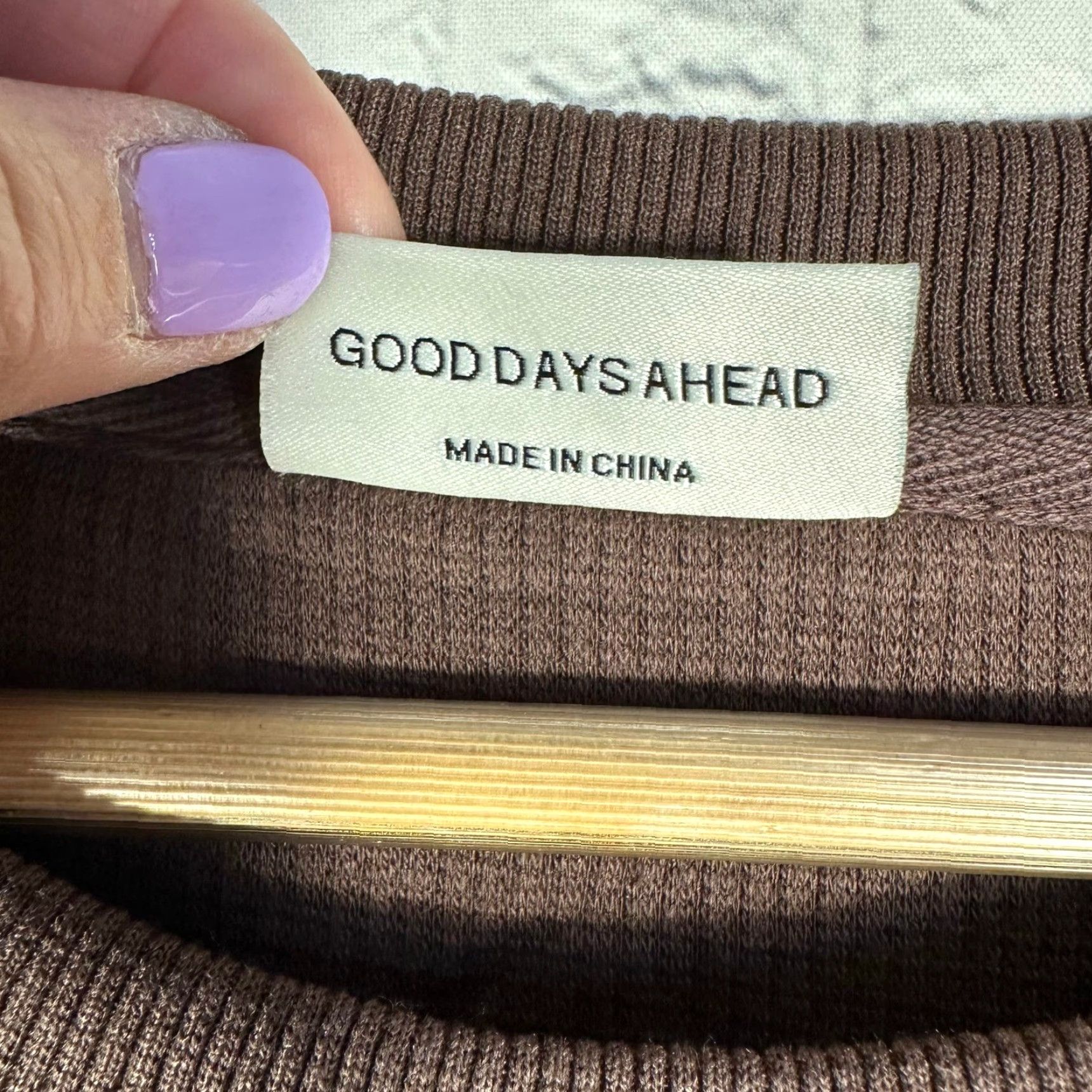 Vintage Comfrt Good Days Ahead waffle knit sweatshirt Brown Oversized Crewneck M Mens Size US M / EU 48-50 / 2 - 5 Thumbnail