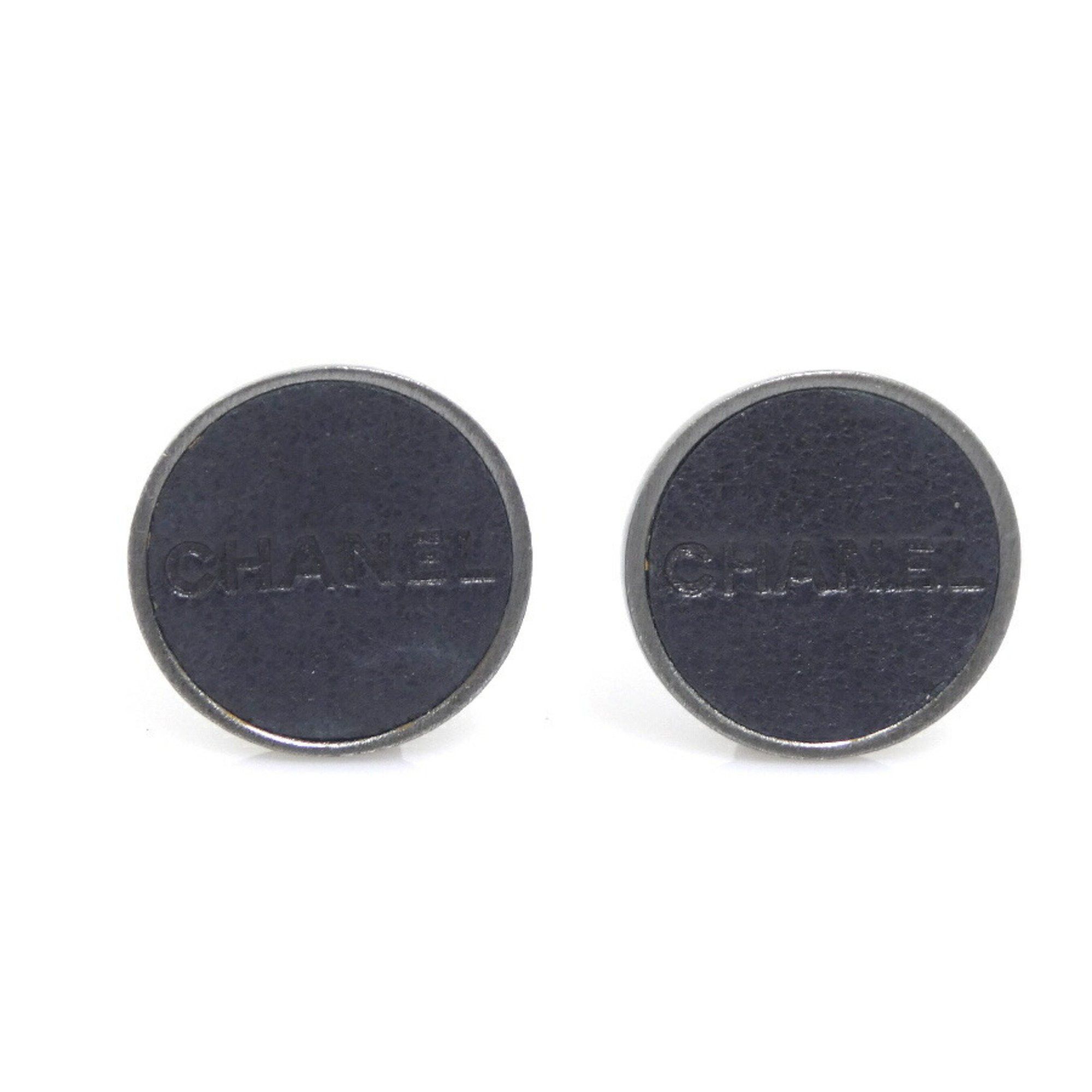 Chanel CHANEL Metal Earrings, Black and Silver, Women's, 56449k Size ONE SIZE - 1 Thumbnail