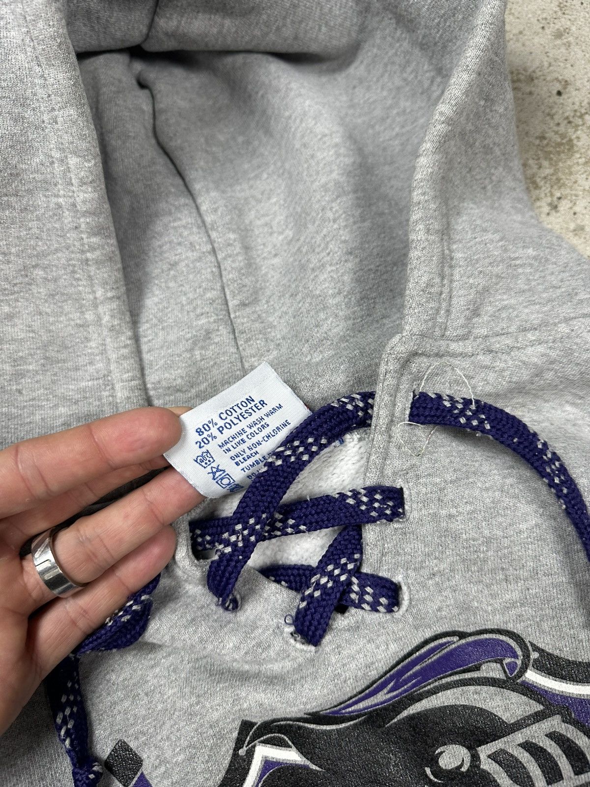 NHL × Vintage Vintage 90s Eagle USA Knights Grey Hoodie NHL Sweatshirt Size US S / EU 44-46 / 1 - 6 Thumbnail