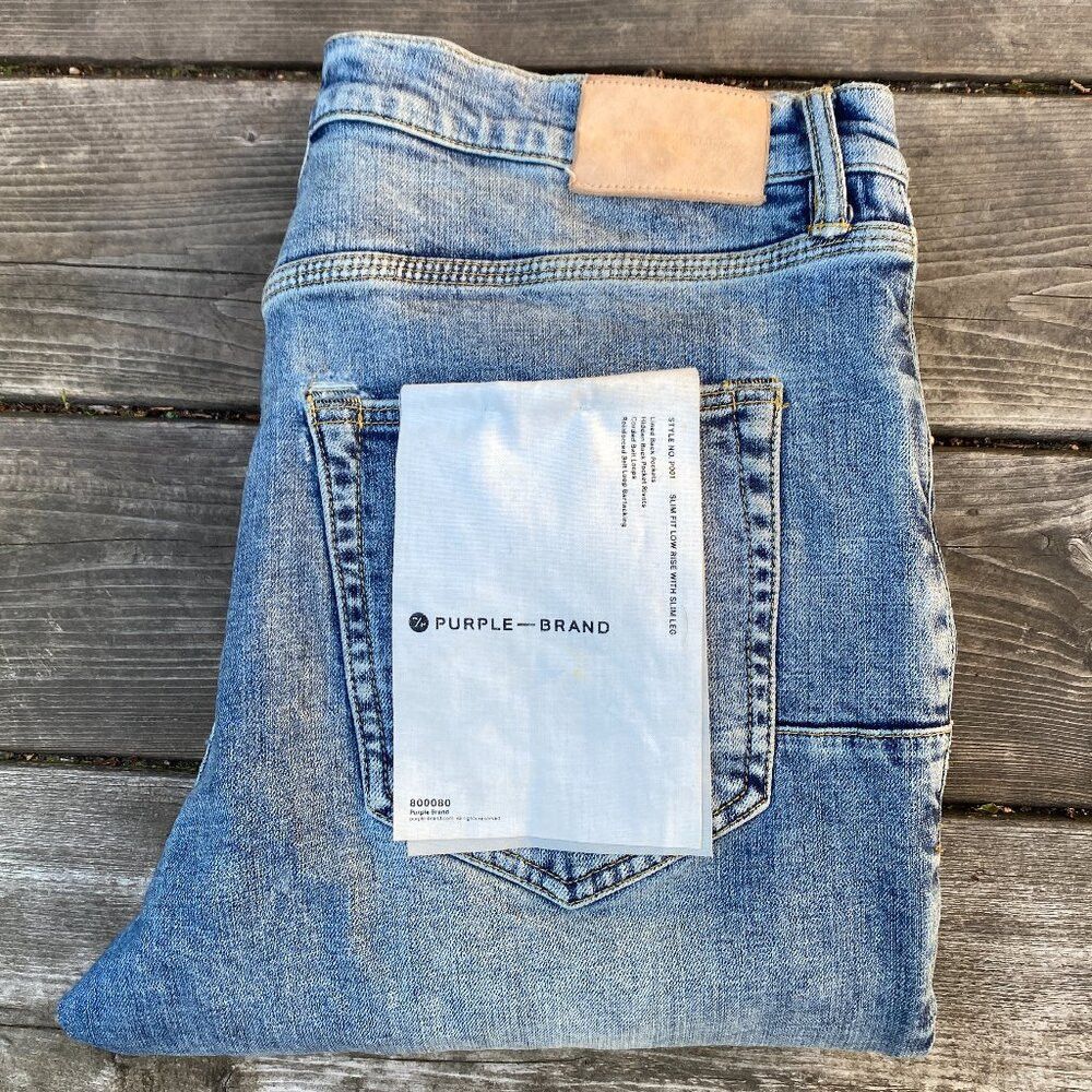 Purple Brand Purple Brand Designer Jeans Size 34 Style P001 Slim Fit Low Size US 34 / EU 50 - 1 Thumbnail