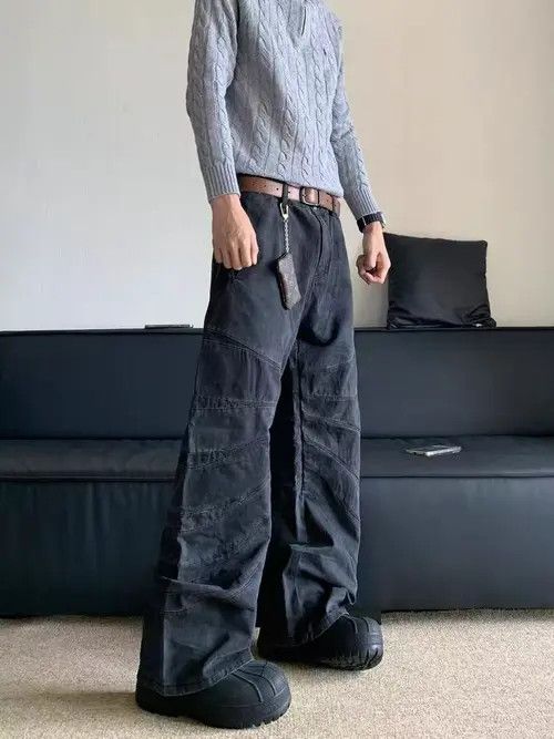 Japanese Brand × Vintage Vintage pleated street baggy work pants Size US 34 / EU 50 - 1 Thumbnail
