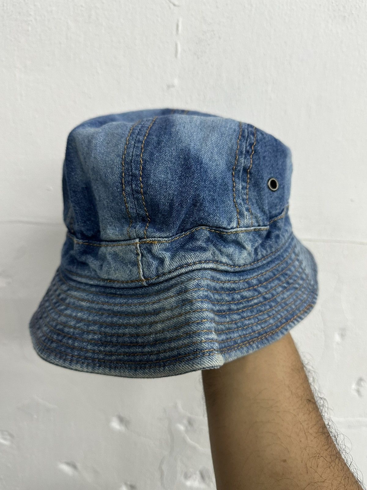Vintage VTG MISTRAL France Denim Bucket Hat Size ONE SIZE - 3 Thumbnail