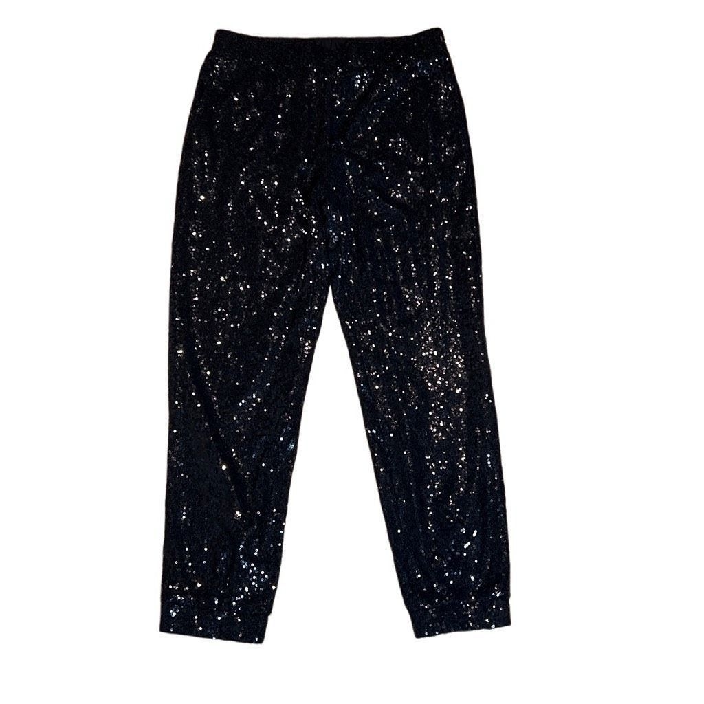 7 For All Mankind 7 For All Mankind Sequined Jogger Pants NWT M Size 28" / US 6 / IT 42 - 3 Thumbnail