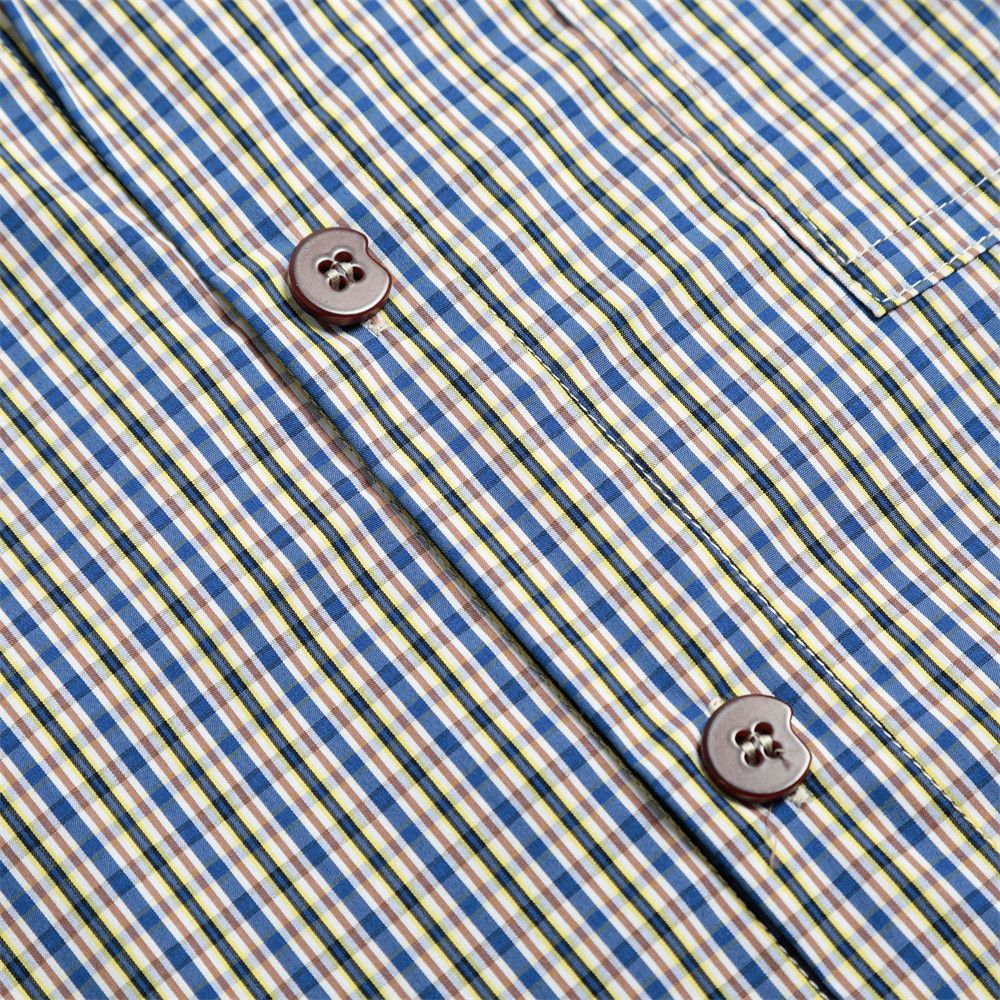 Japanese Brand × Vintage Japanese retro men's loose vertical striped plaid shirt Size US M / EU 48-50 / 2 - 6 Thumbnail