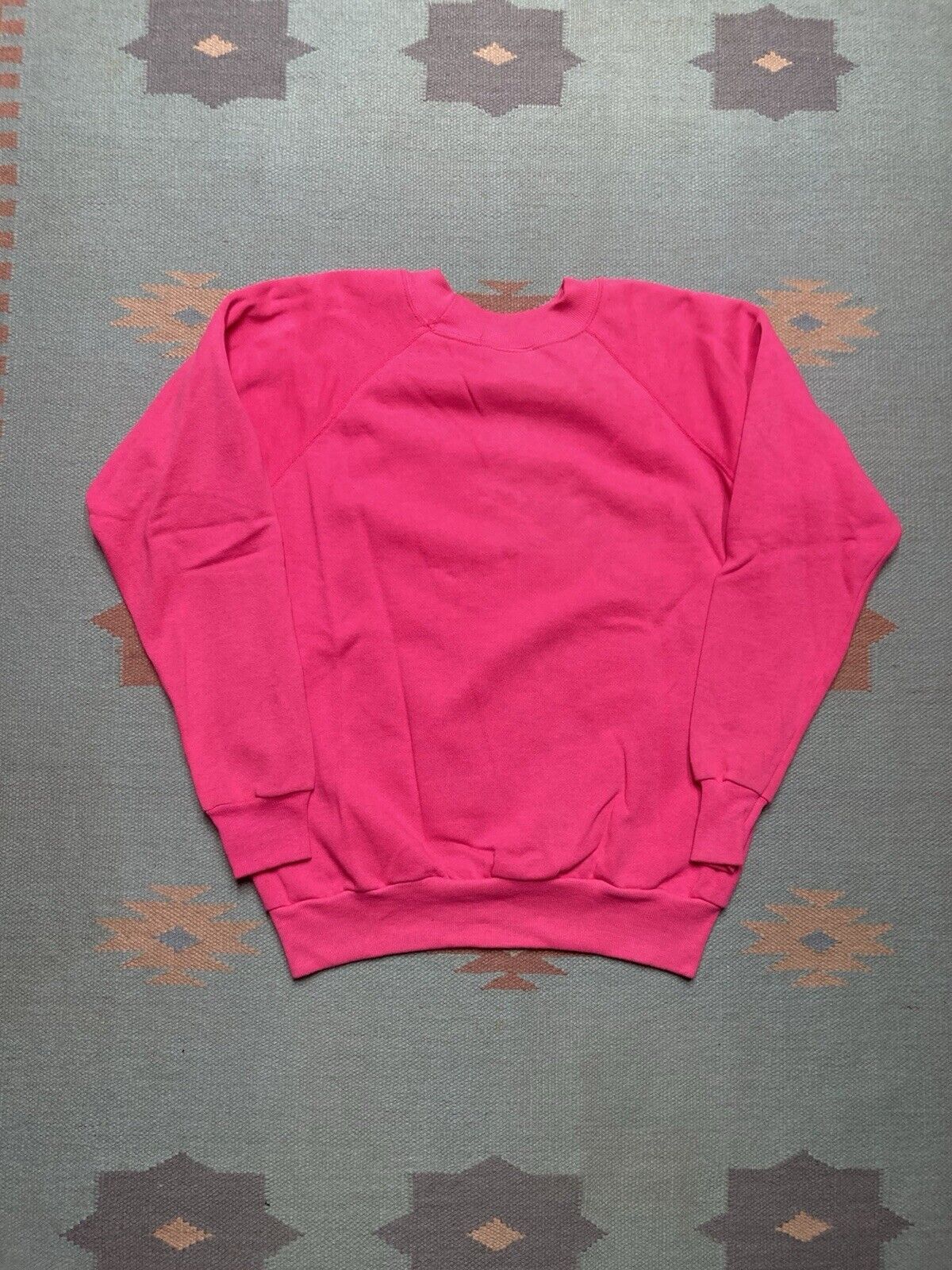 Hanes × Vintage VTG Hanes Pannill sweatshirt raglan blank plain brigh pink L Size L / US 10 / IT 46 - 6 Thumbnail