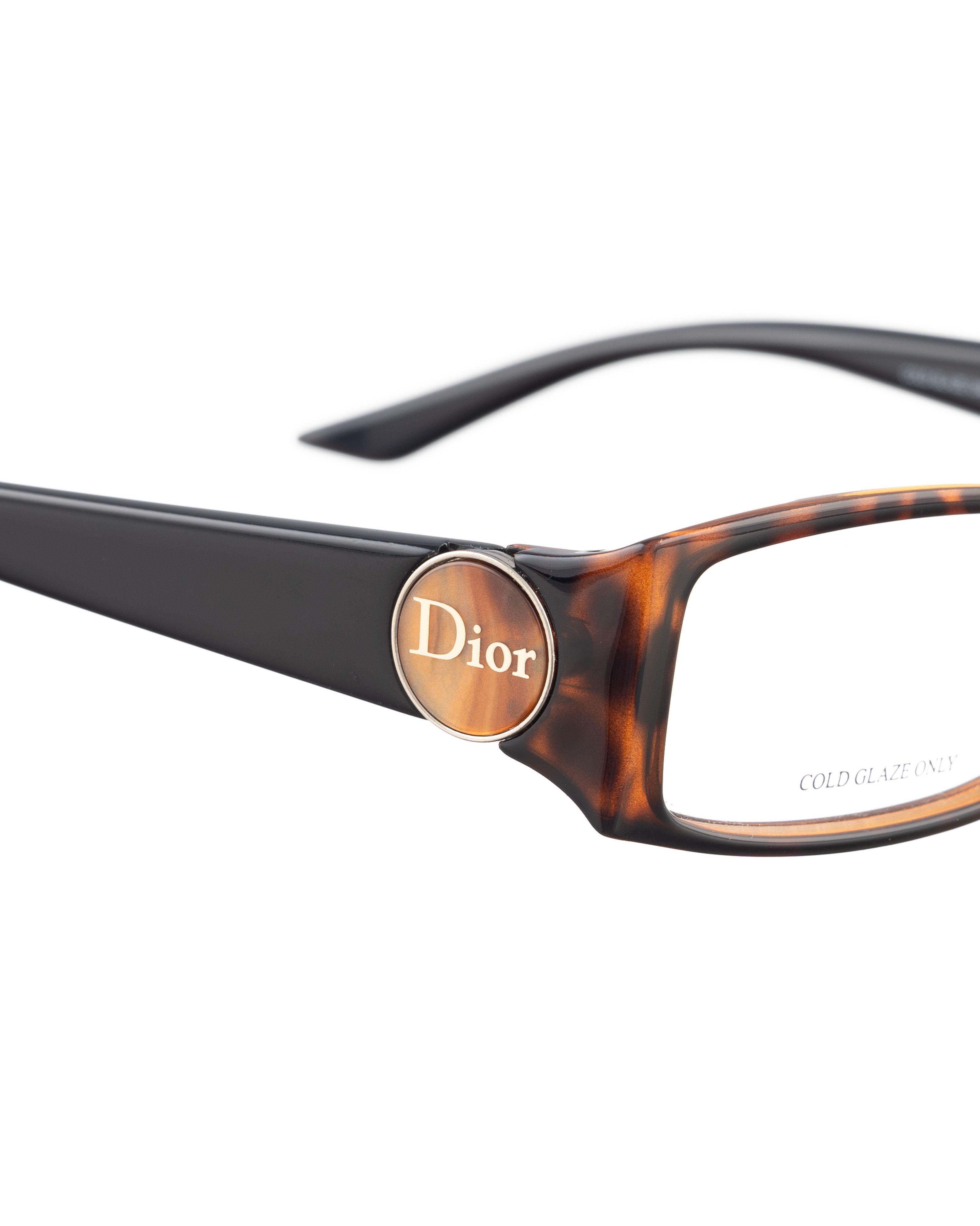 Dior Dior 00s Brown Plastic Glasses with Circle Logo Size ONE SIZE - 1 Thumbnail