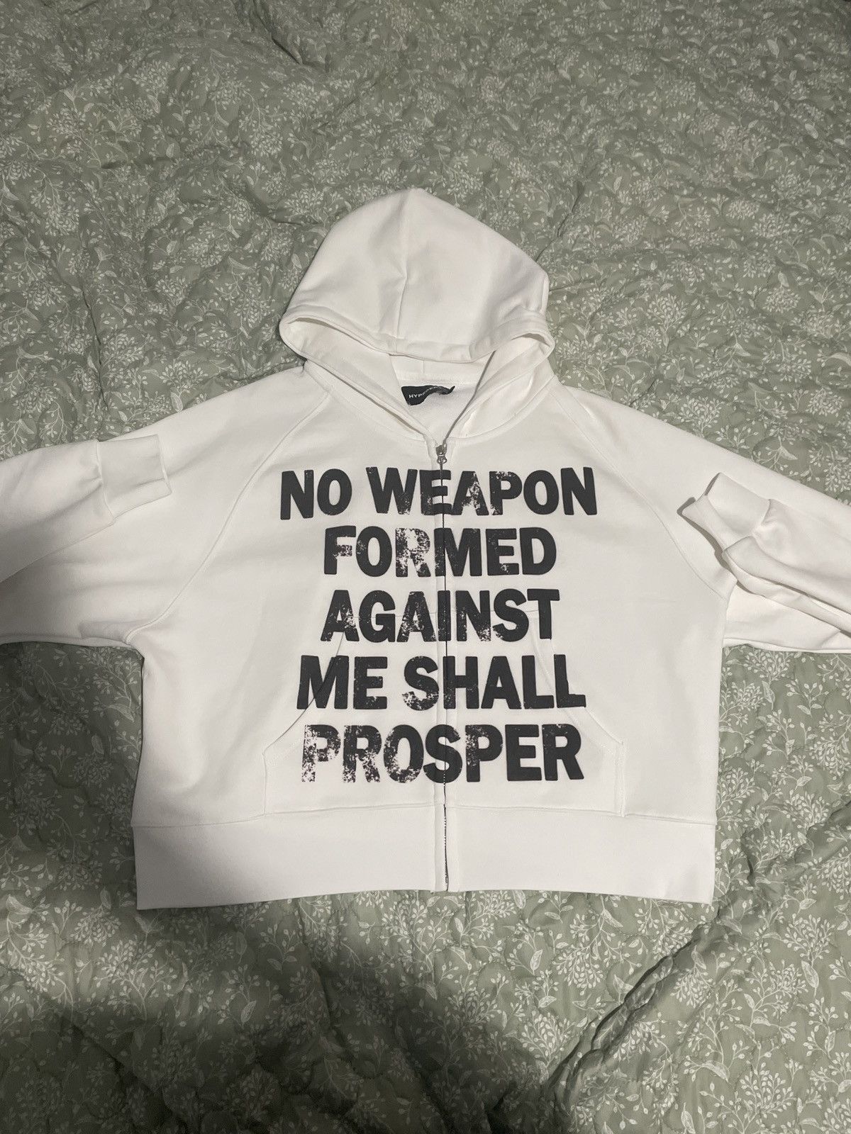 HYPEDEPT 'NO WEAPON FORMED AGAINST ME SHALL PROSPER' White zipup Size US S / EU 44-46 / 1 - 1 Thumbnail