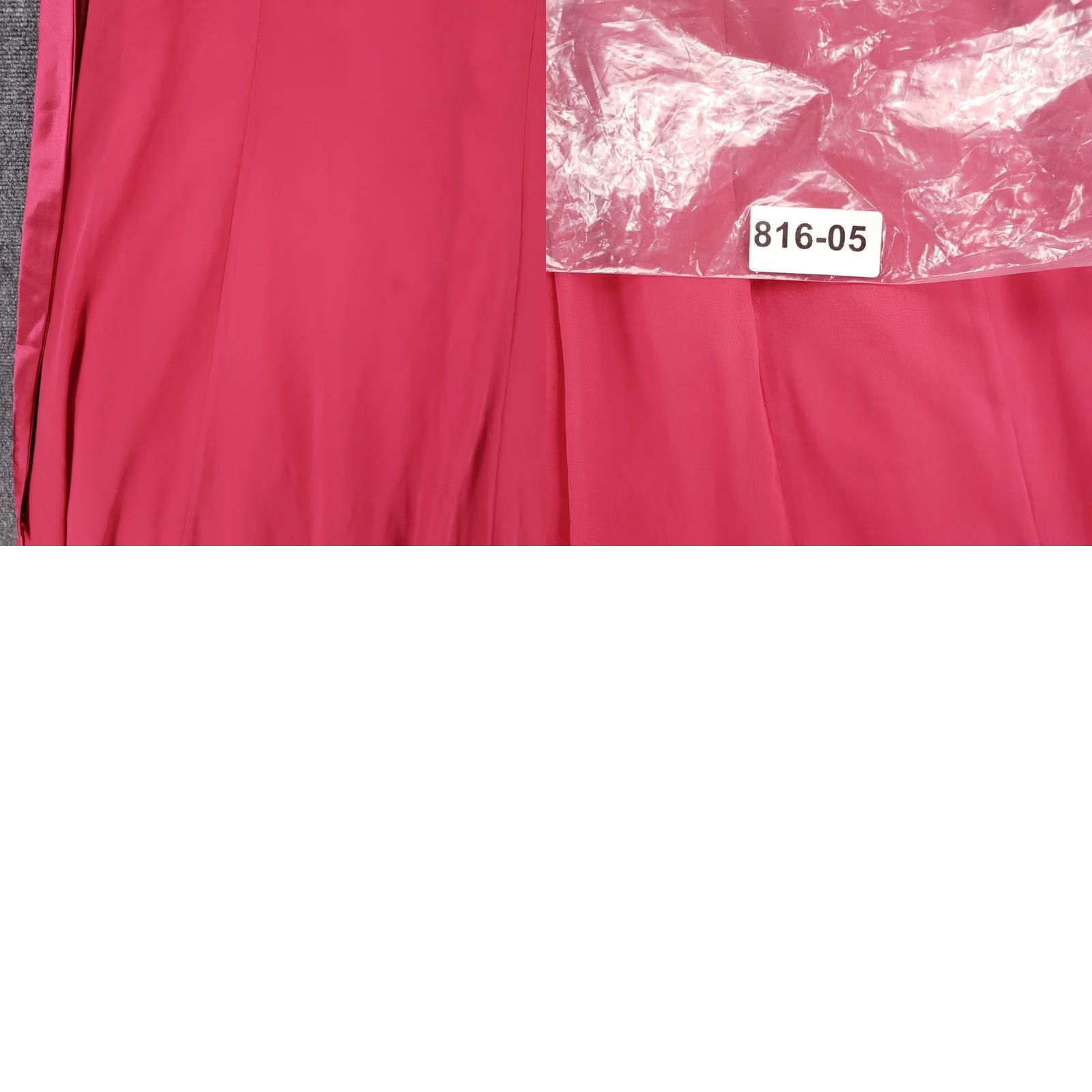Vintage David'S Bridal Dress Womens 8 Pink Maxi Long Length Ruched Pleated Polyester Size M / US 6-8 / IT 42-44 - 8 Thumbnail