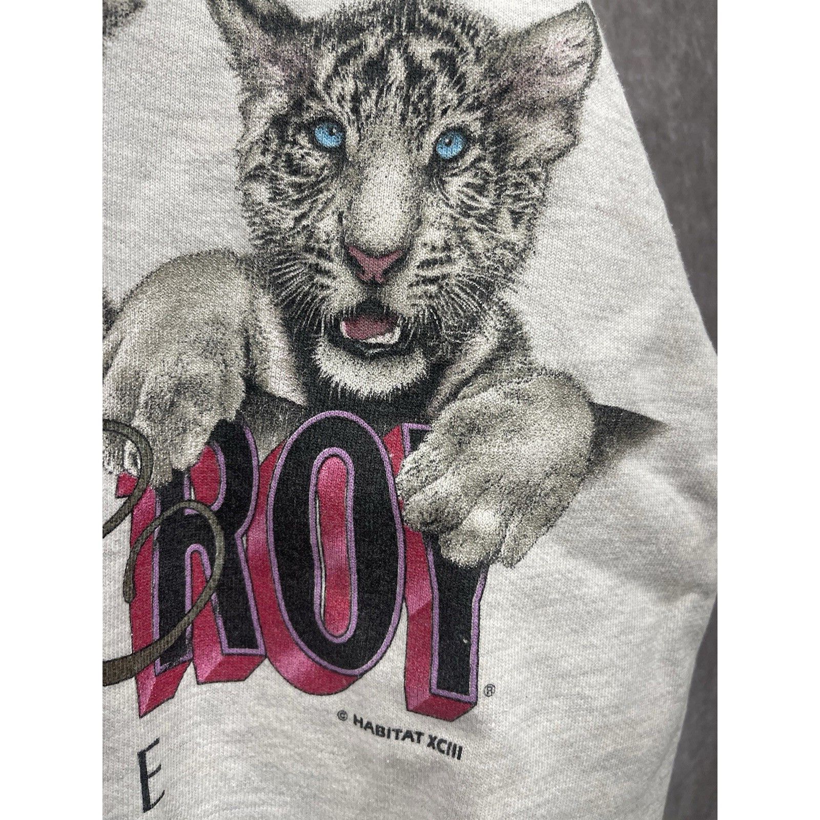 Other Vintage Siegfried & Roy White Tiger Cubs Men XL Gray CREWNEC Size US XL / EU 56 / 4 - 3 Thumbnail